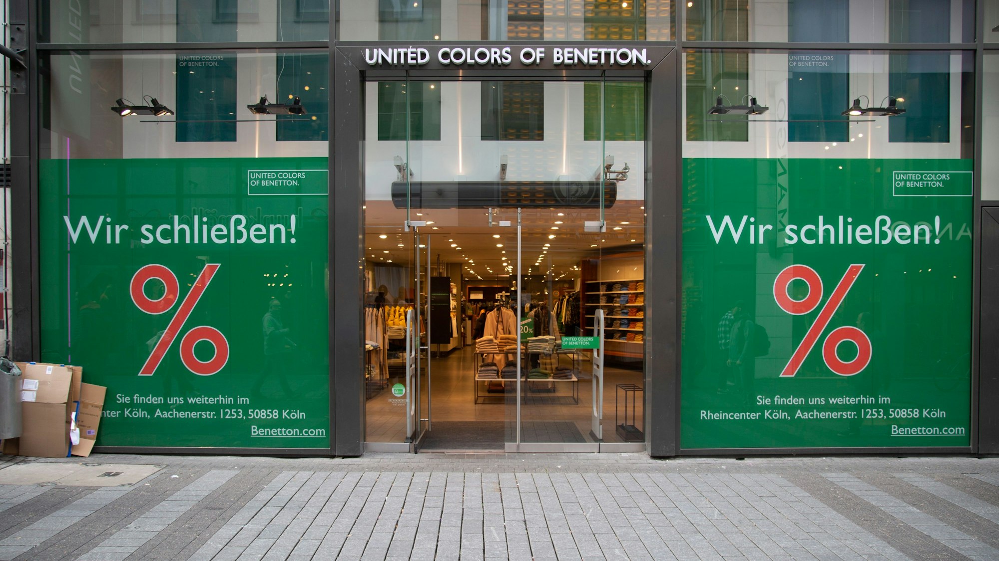 Das Geschäft Benetton auf der Hohe Strasse schliesst.
