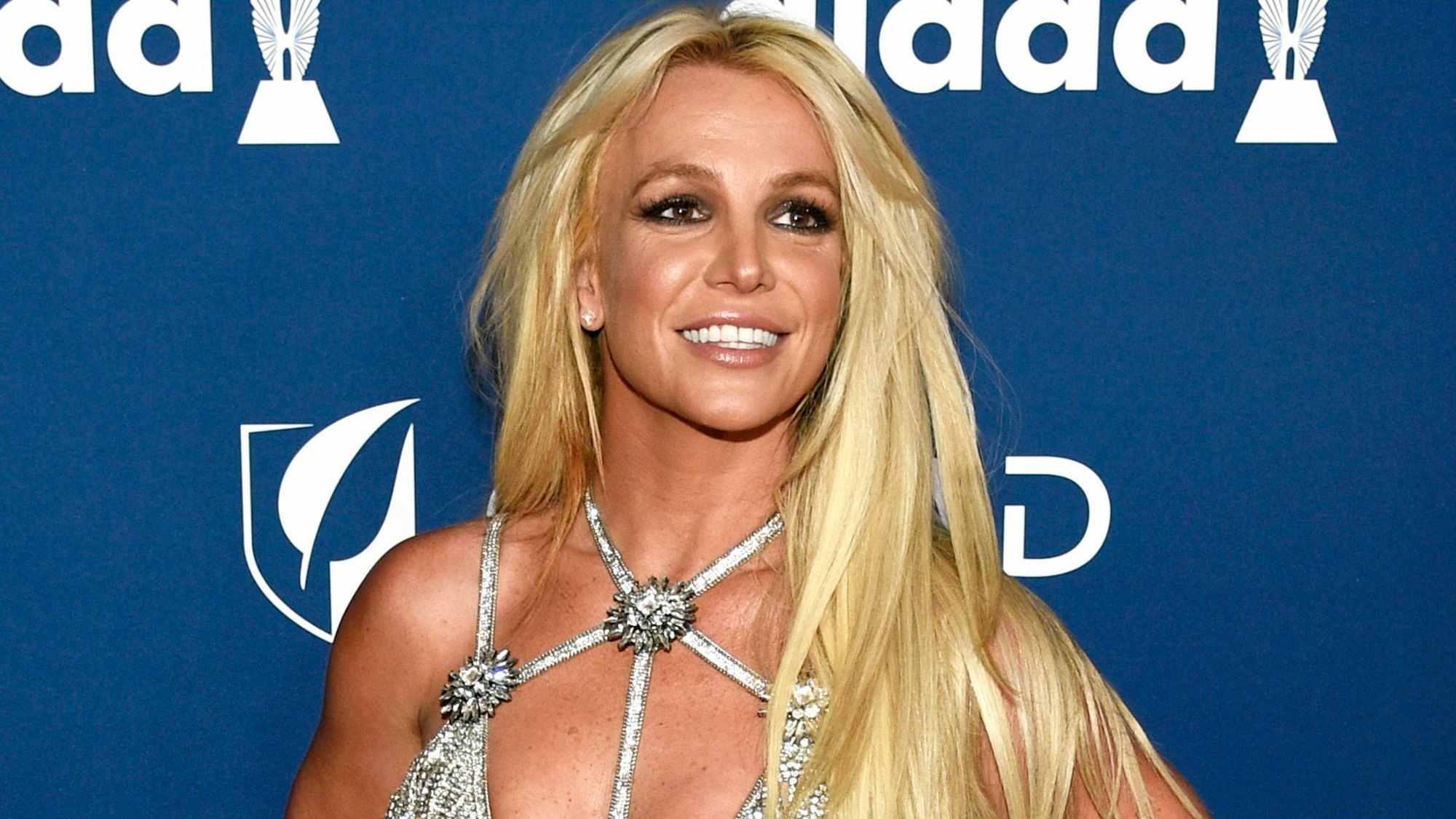 Britney Spears posiert für die Fotografen.
