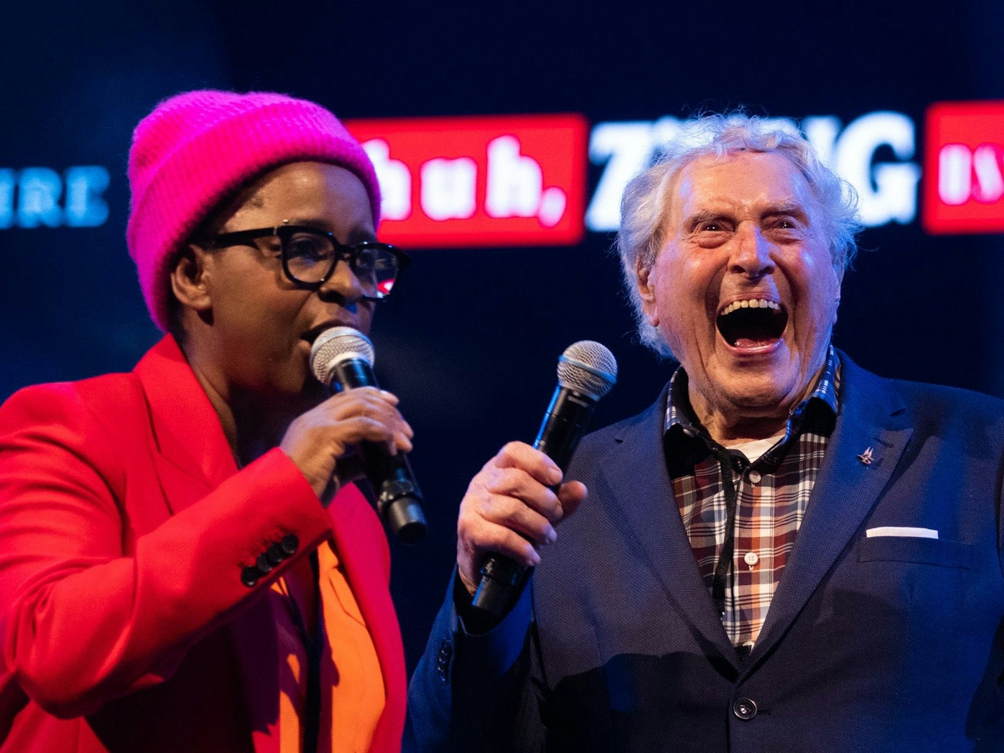 Ludwig Sebus mit Moderatorin Shary Reeves