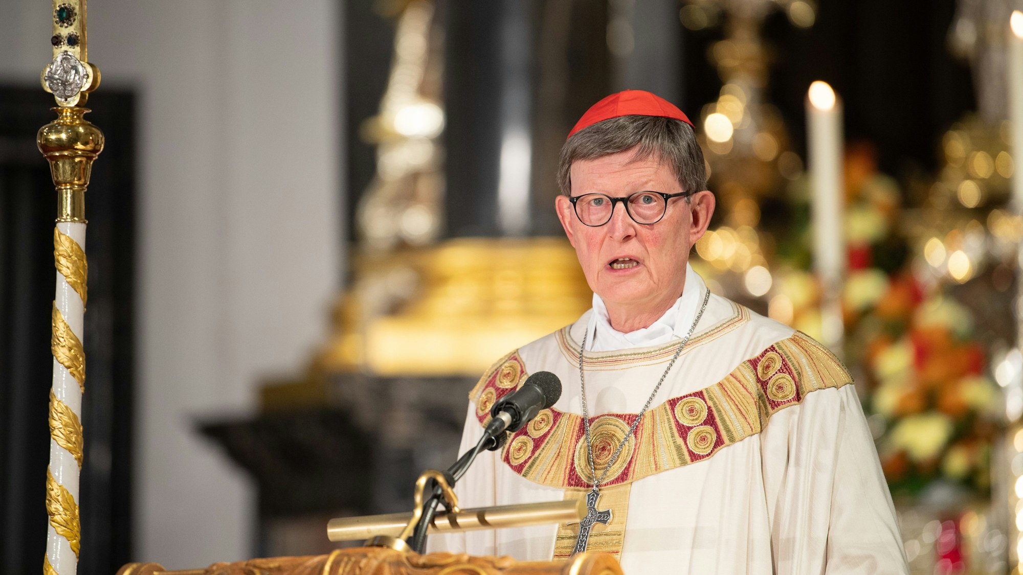 Rainer Maria Kardinal Woelki, Erzbischof von Köln, spricht während eines morgendlichen Gottesdienstes im Dom zu Fulda im Rahmen der Herbstvollversammlung der Deutschen Bischofskonferenz.