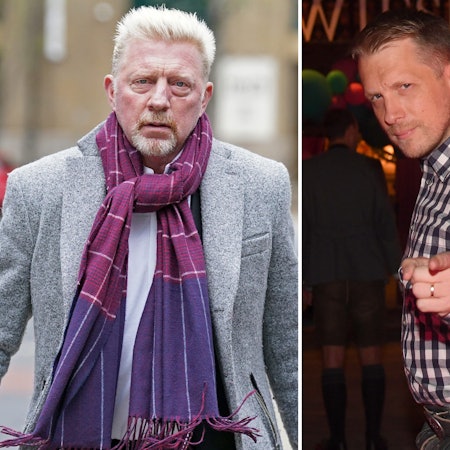 In einer Bilderkombination sind der ehemalige Tennis-Profi Boris Becker und Comedian Oliver Pocher zu sehen.