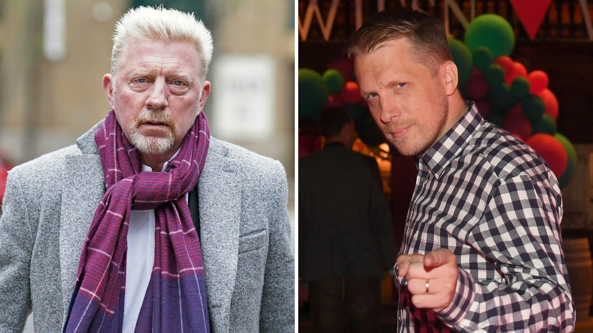 Ex-Tennis-Star Boris Becker (l.) und Comedian Oliver Pocher streiten vor Gericht, im Prozess geht es um Persönlichkeitsrechte.
