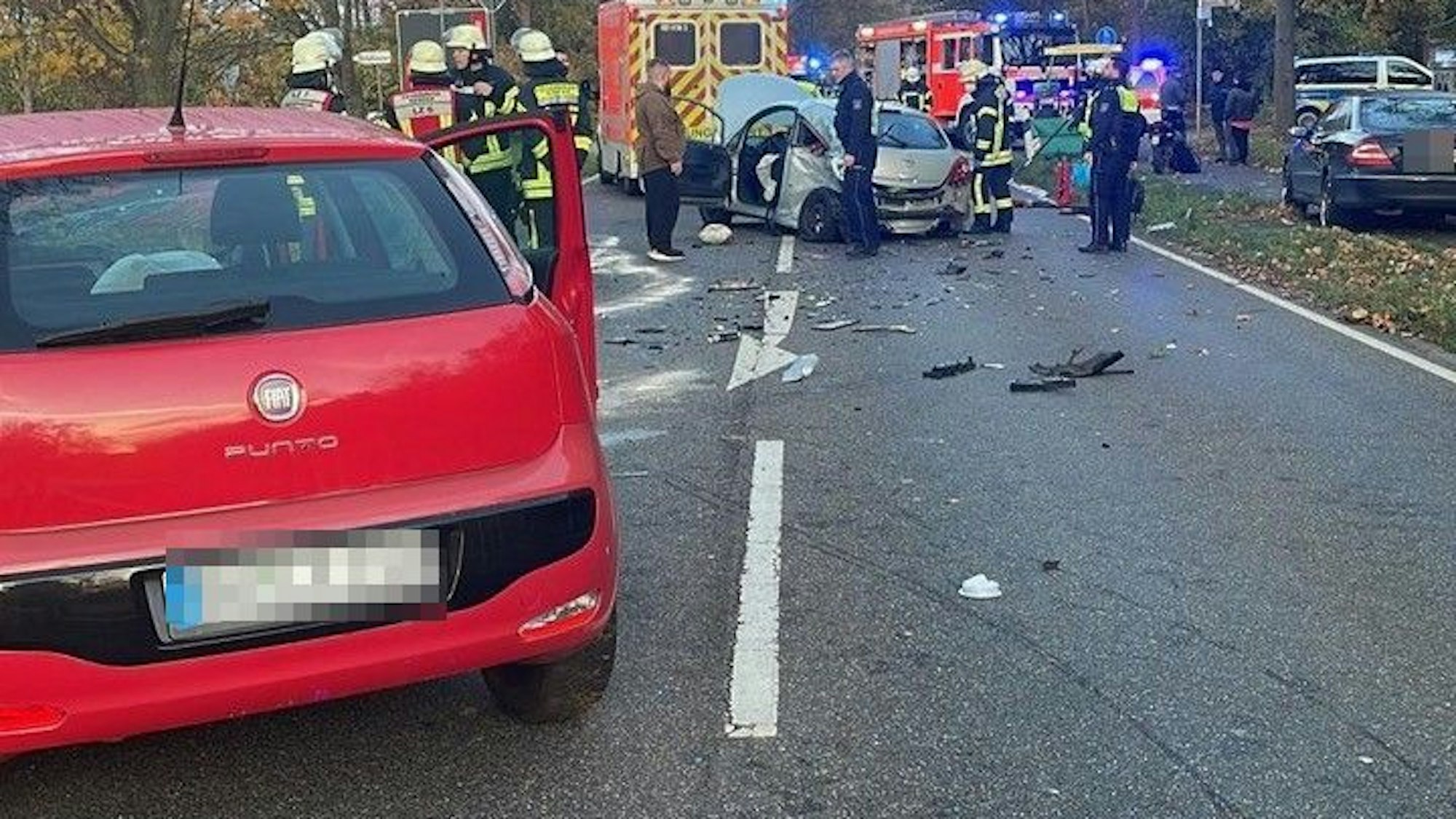 Blick auf die Unfallstelle in Kerpen.