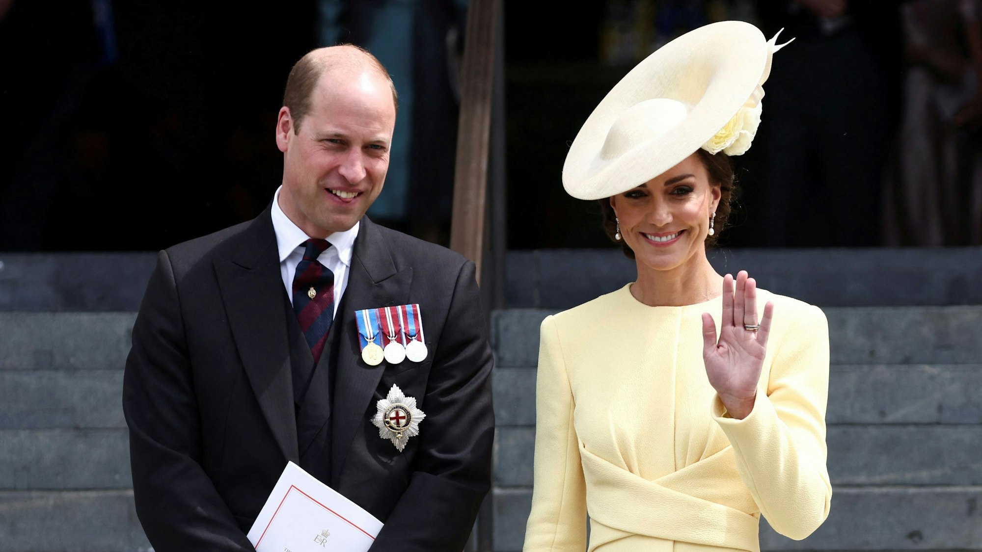 Prinz William und Prinzessin Kate nach deinem Gottesdienst.