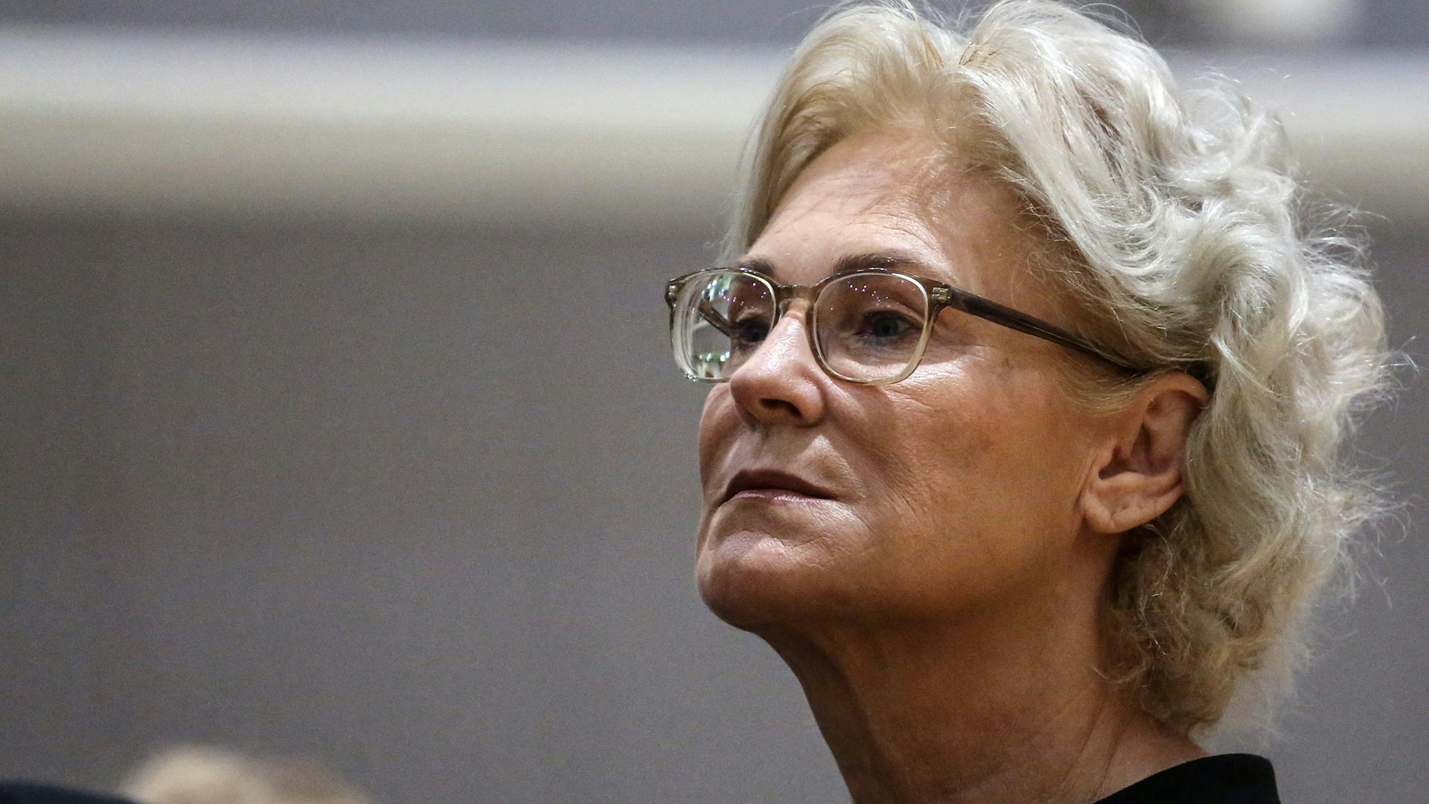 Christiane Lambrecht, Verteidigungsministerin von Deutschland, während einer Sitzung für Auswärtige Angelegenheiten am Sitz des Europäischen Rates.