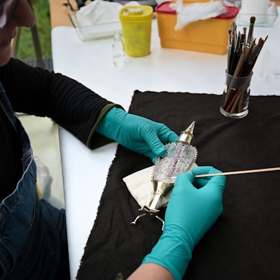 Ein Blick in die Restaurierungsswerkstatt der Firma Beier, Freund und Kühler in Köln-Riehl.