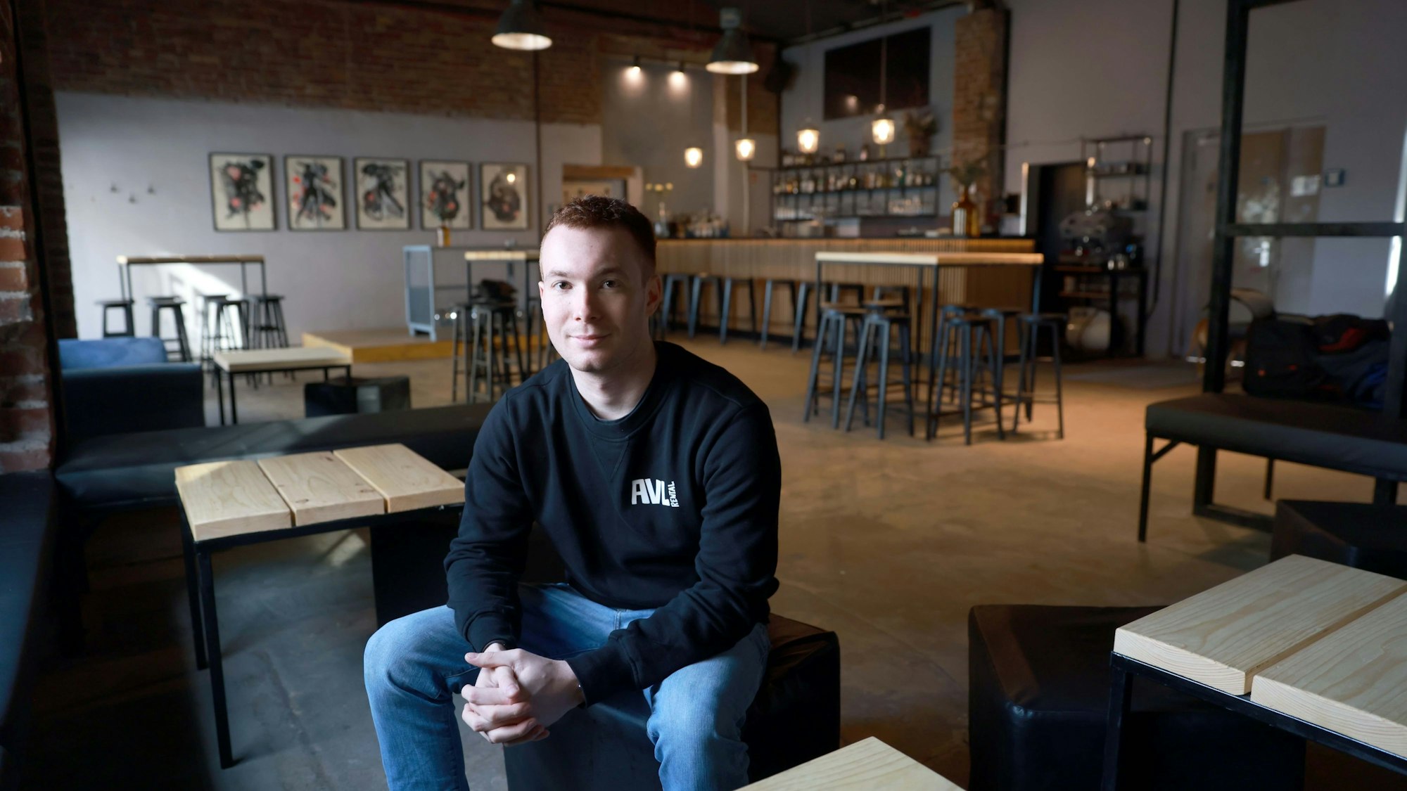 Köln, Bar "Der Schwarze Hase" an der Heliosstraße, mit David Pick