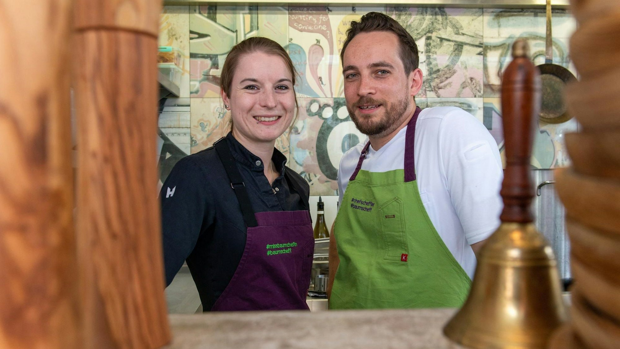 Sterneköche Sonja Baumann und Erik Scheffle in ihrem Restaurant Neobiota