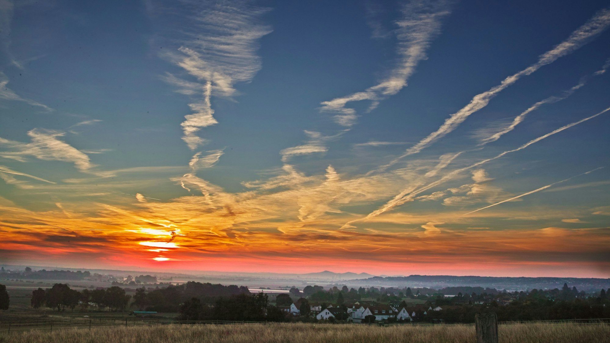 Der Sonnenaufgang über Merten.