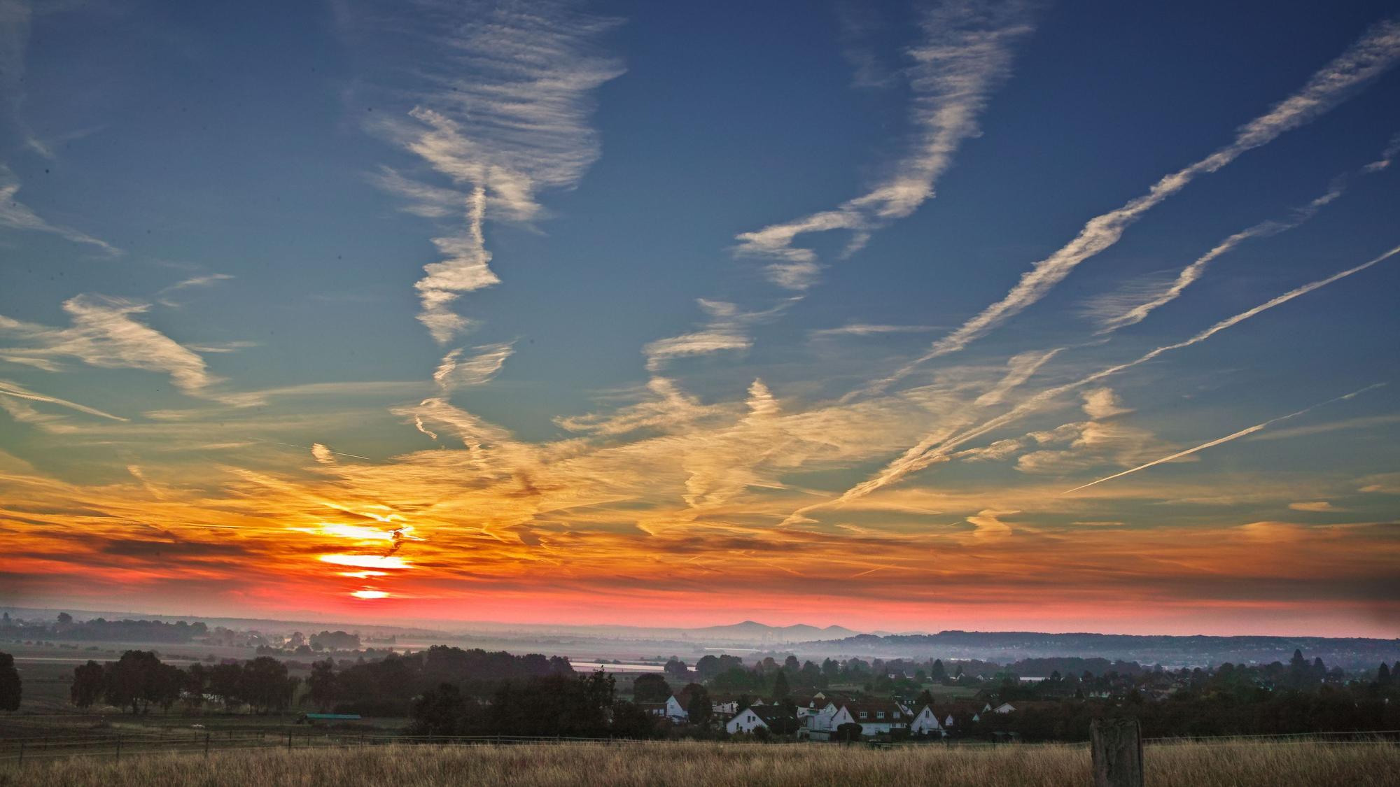Der Sonnenaufgang über Merten.