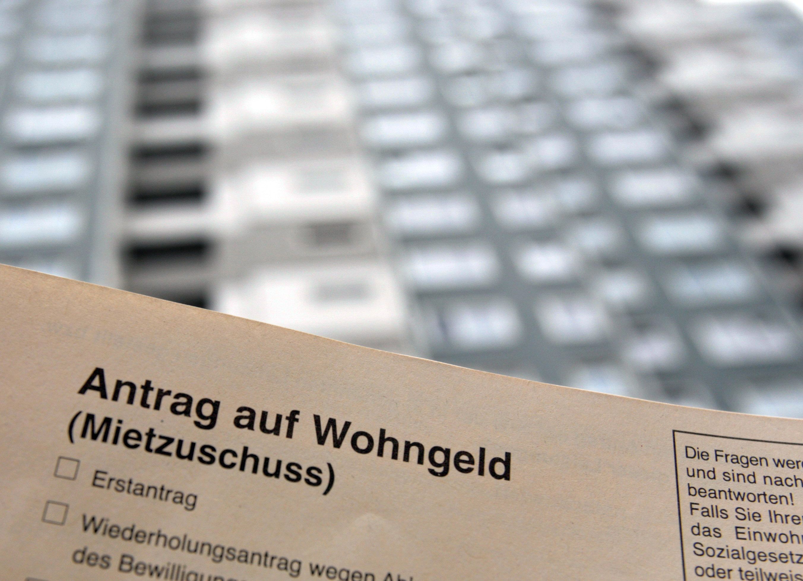 Ein Formular zum Antrag auf Wohngeld.