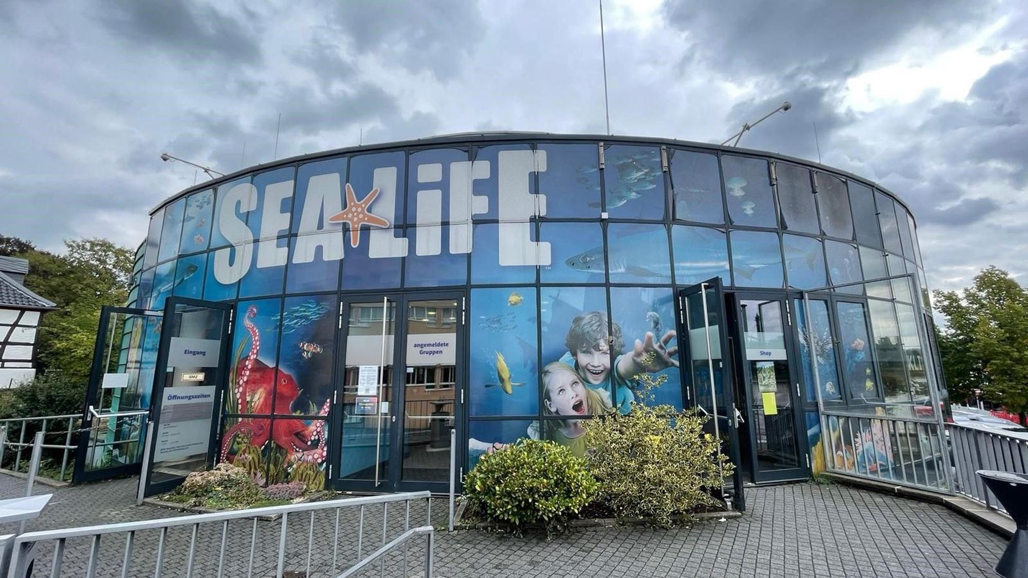 Der Zugangsbereich zum ehemaligen Sealife-Aquarium in Königswinter.
