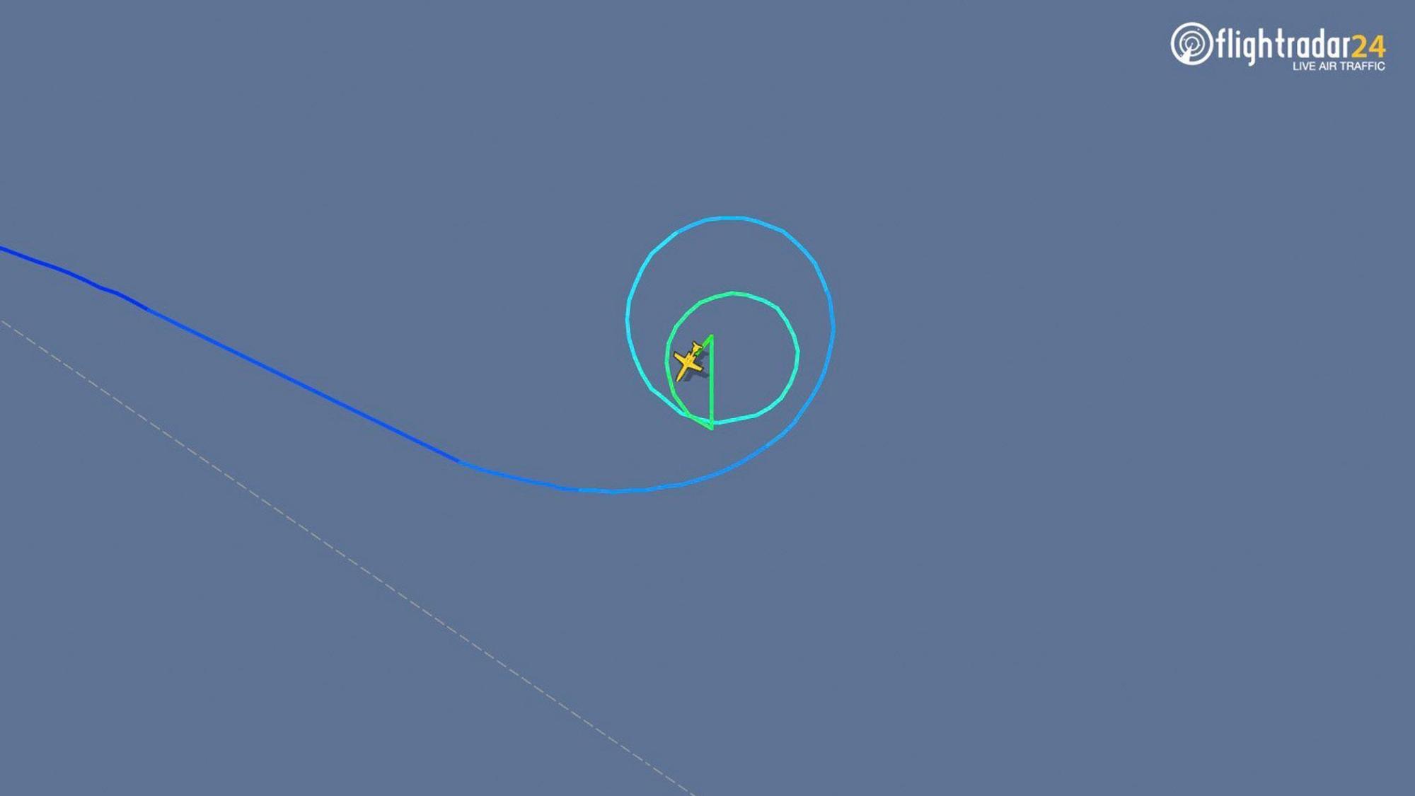 HANDOUT - 04.09.2022, ---: ARCHIV - Das von Flightradar24 zur Verfügung gestellte Bild zeigt die Flugbahn einer Cessna 551 vor ihrem Absturz in die Ostsee. Das Privatflugzeug war auf dem Weg aus dem südspanischen Jerez nach Köln bis über die Ostsee geflogen und dort am Abend vor der Küste Lettlands ins Meer gestürzt.