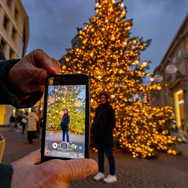 Effektvoll: Über einen QR-Code, der auf dem Pflaster klebt, können Fotos für Instagram aufgepeppt werden.