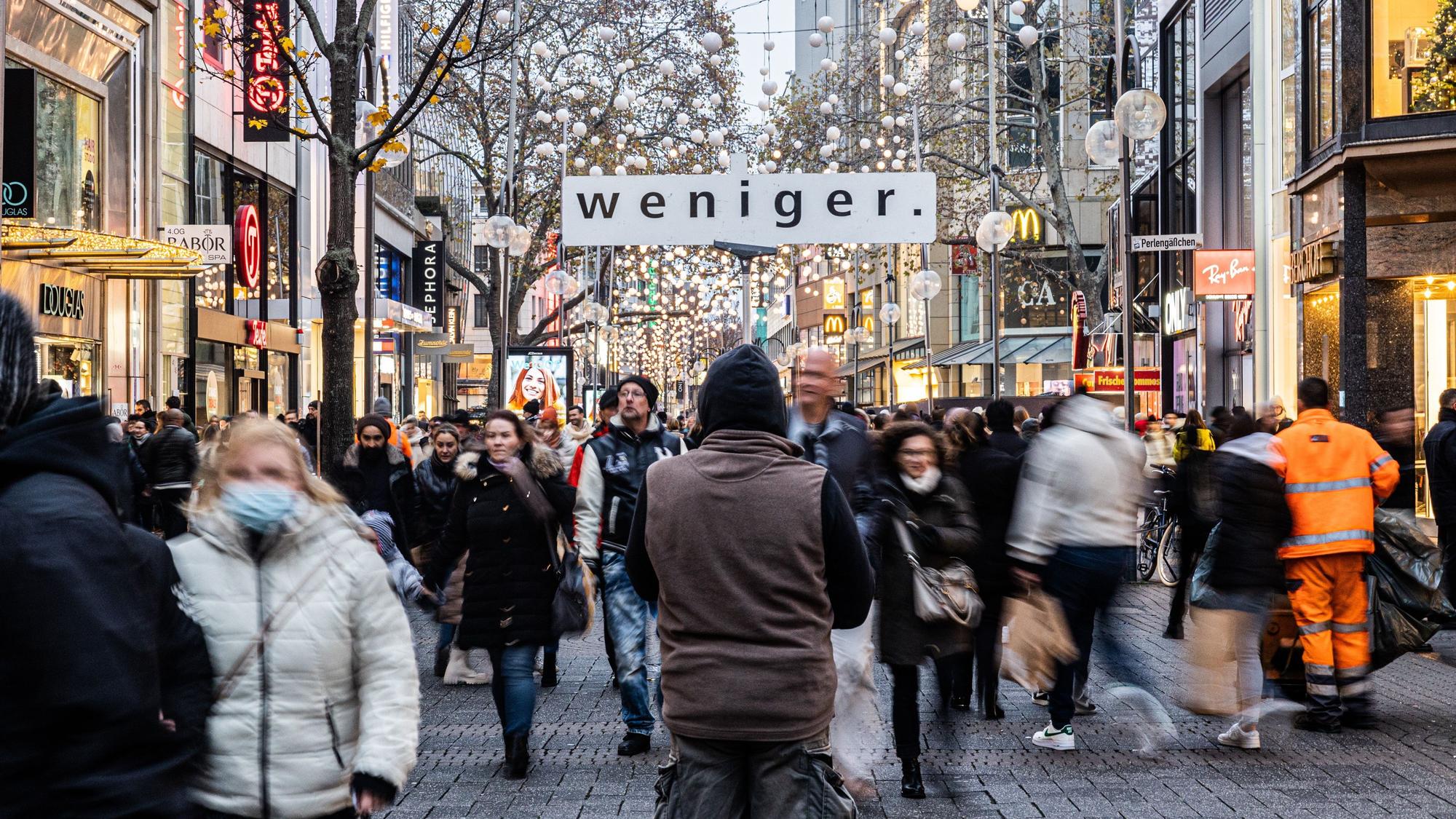 Die weihnachtlich geschmückte Innenstadt.