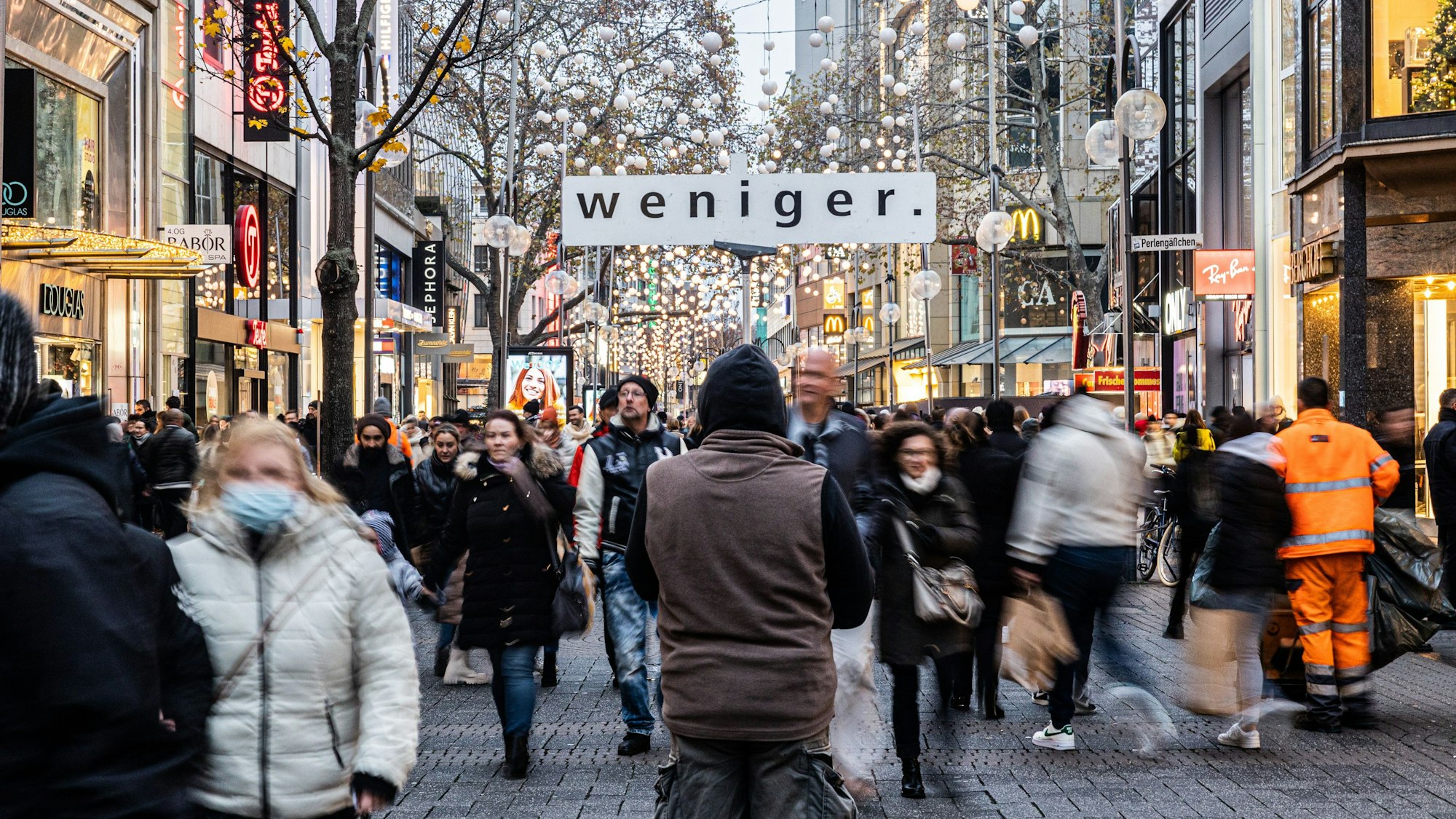 Die weihnachtlich geschmückte Innenstadt.