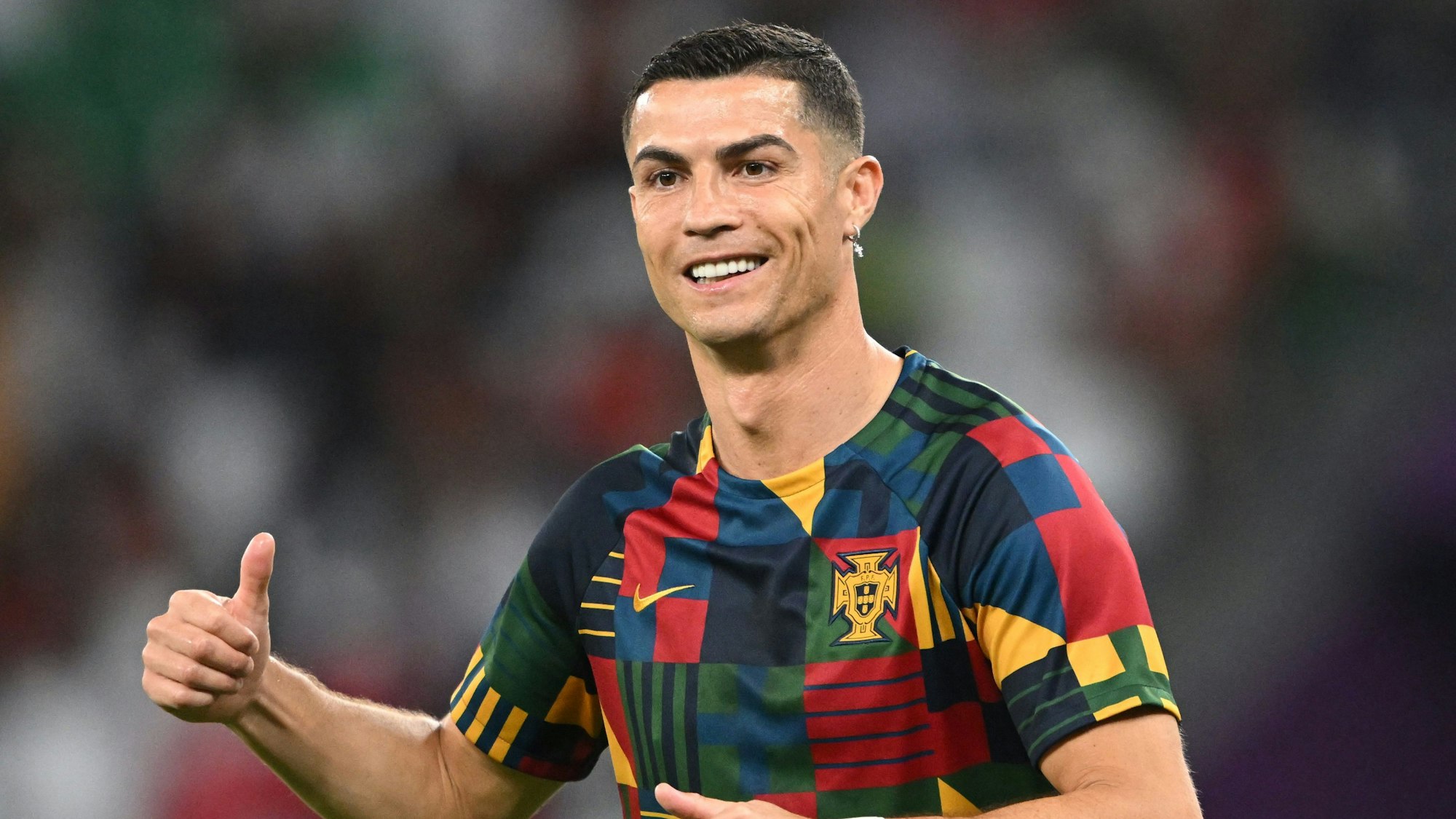 Portugals Cristiano Ronaldo beim Aufwärmen vor einem Spiel der WM in Katar