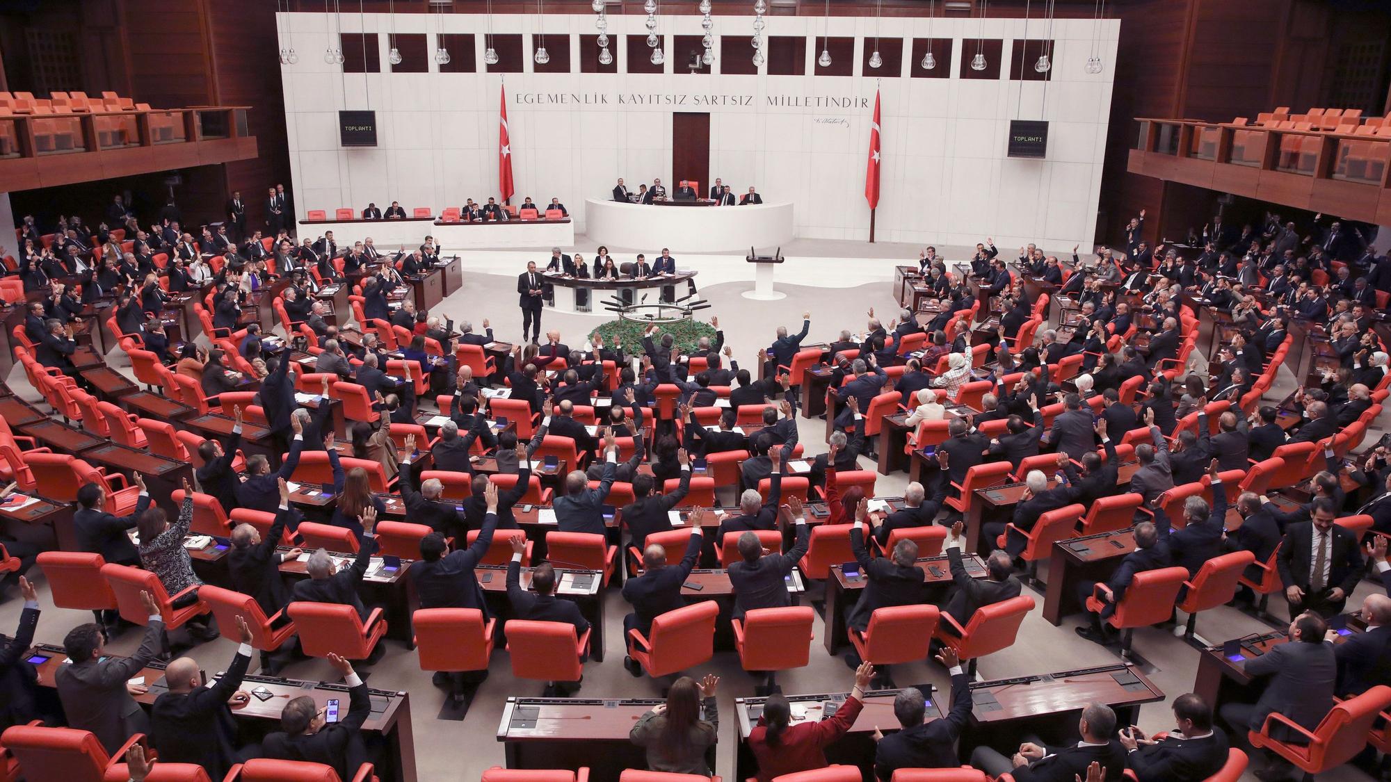 Blick in das türkische Parlament