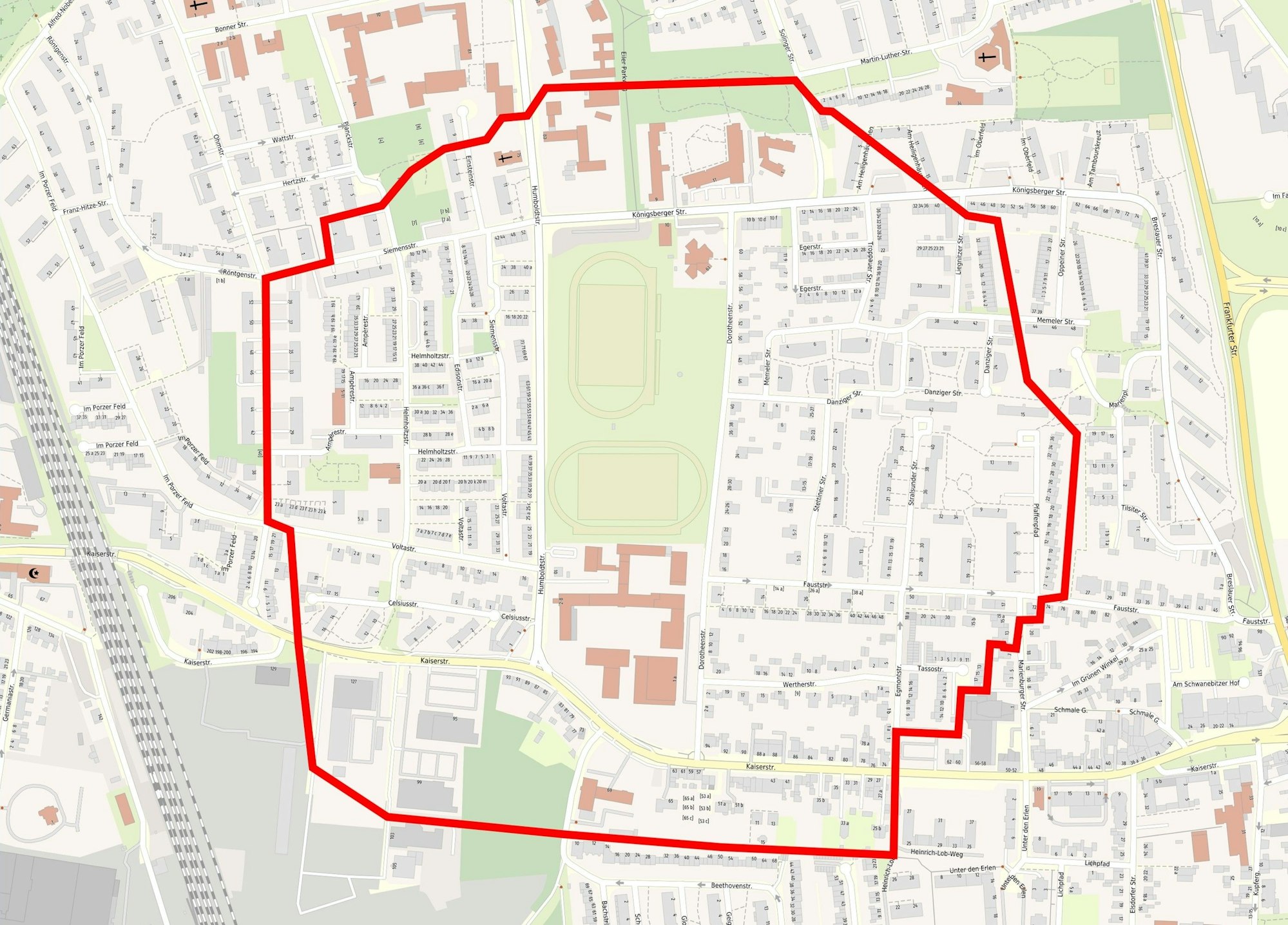 In diesem Gebiet wird evakuiert.