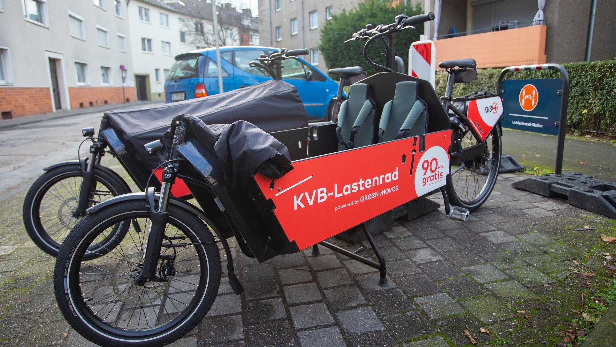 KVB-Lastenräder an der Station
