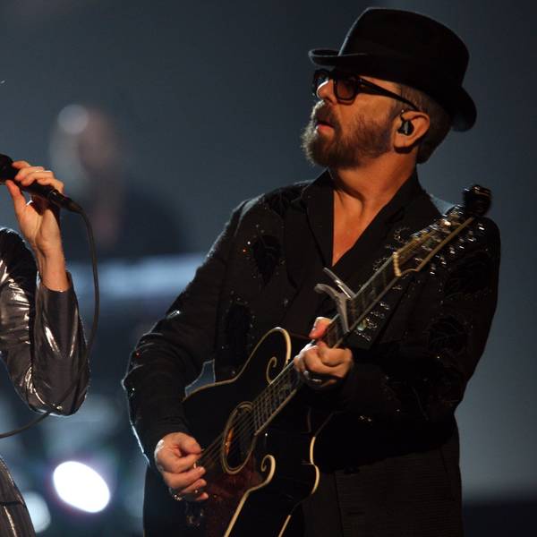 Annie Lennox and Dave Stewart von den Eurythmics 2014 in Los Angeles.