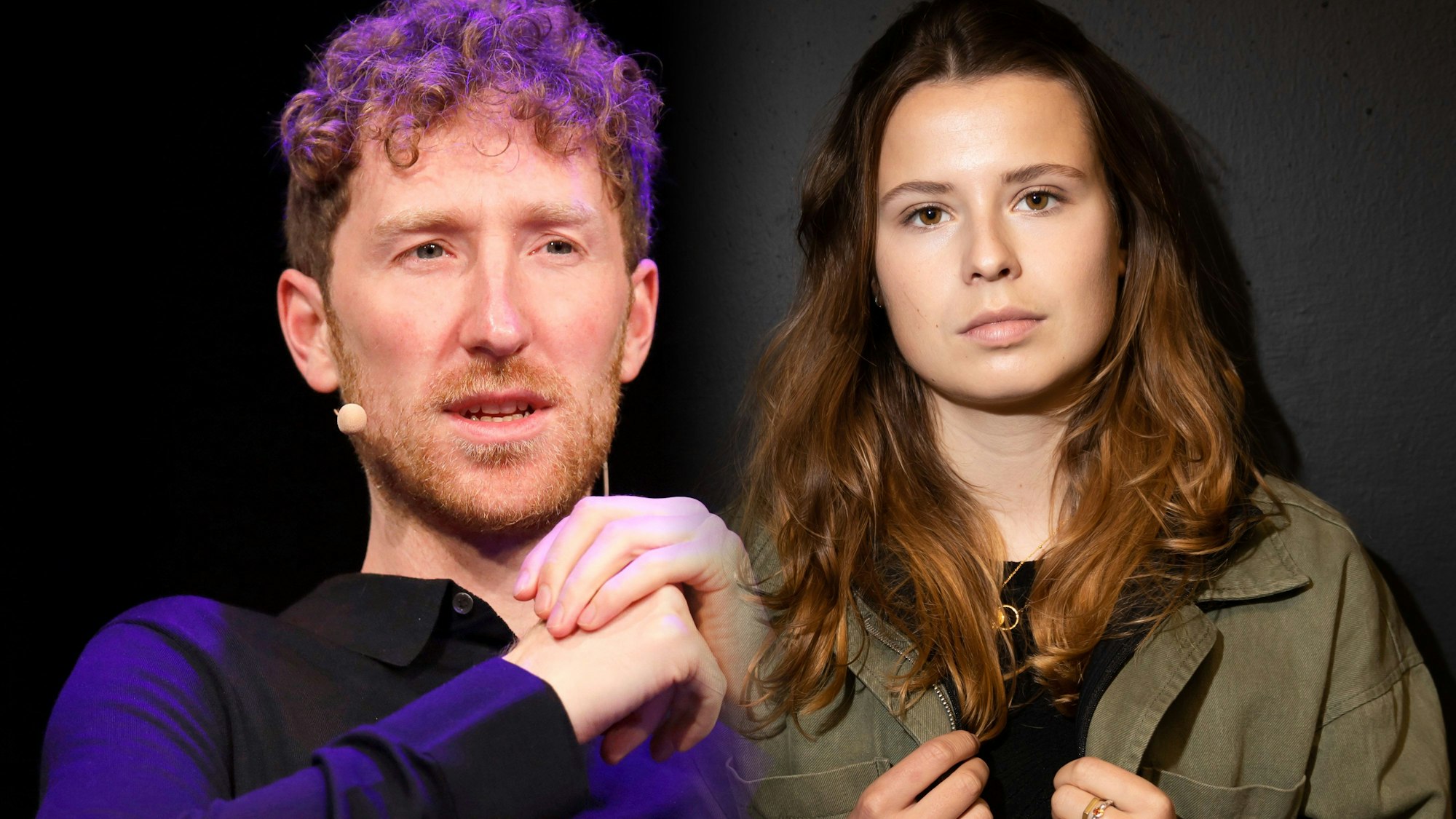 Die Köpfe von Louis Klamroth und Luisa Neubauer sind auf dieser Fotomontage nebeneinander zu sehen.