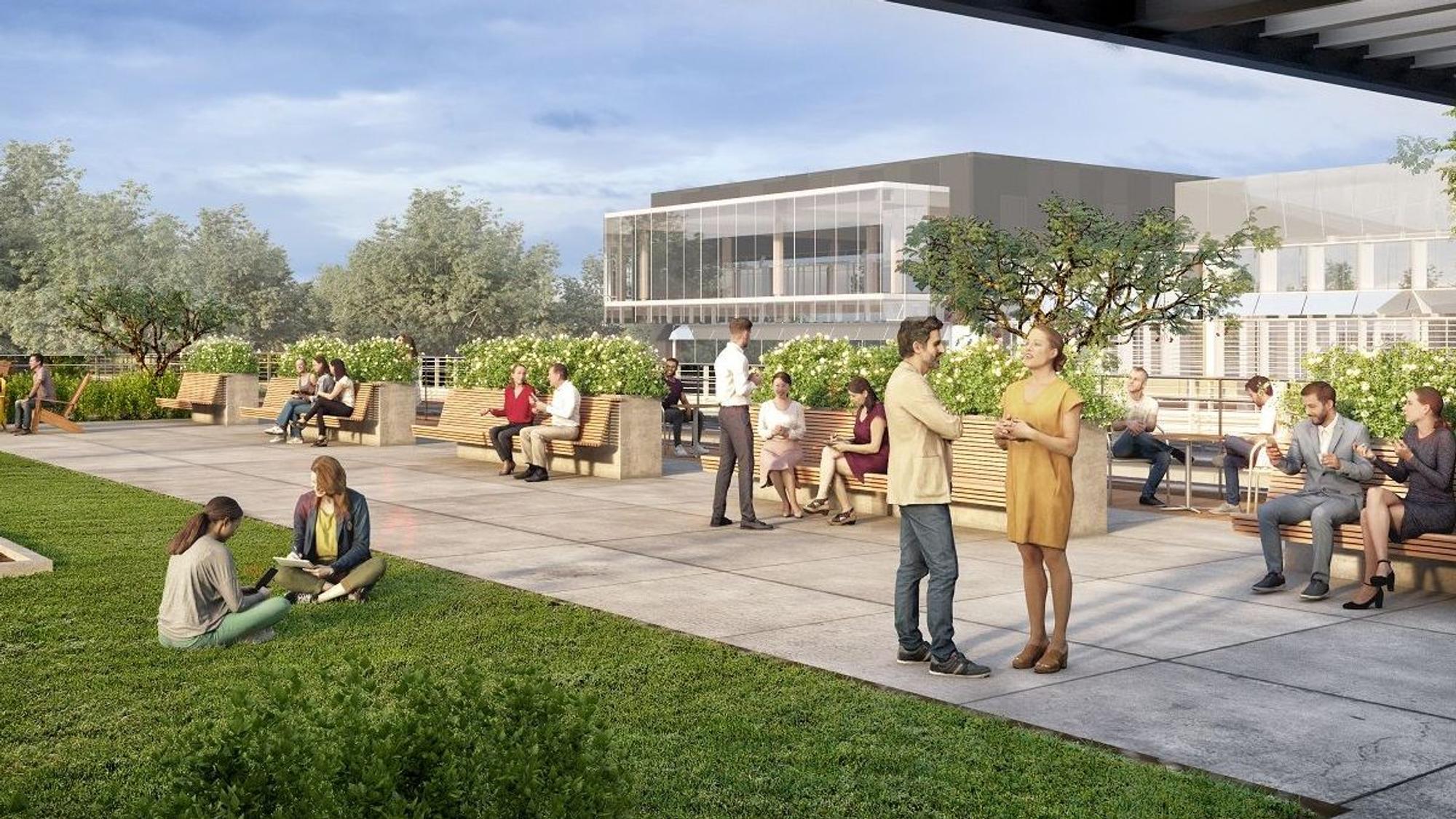 Shell plant einen "Energie Campus" für Forschung und Lehre in Wesseling. So könnten Teile des Campus in Zukunft aussehen.