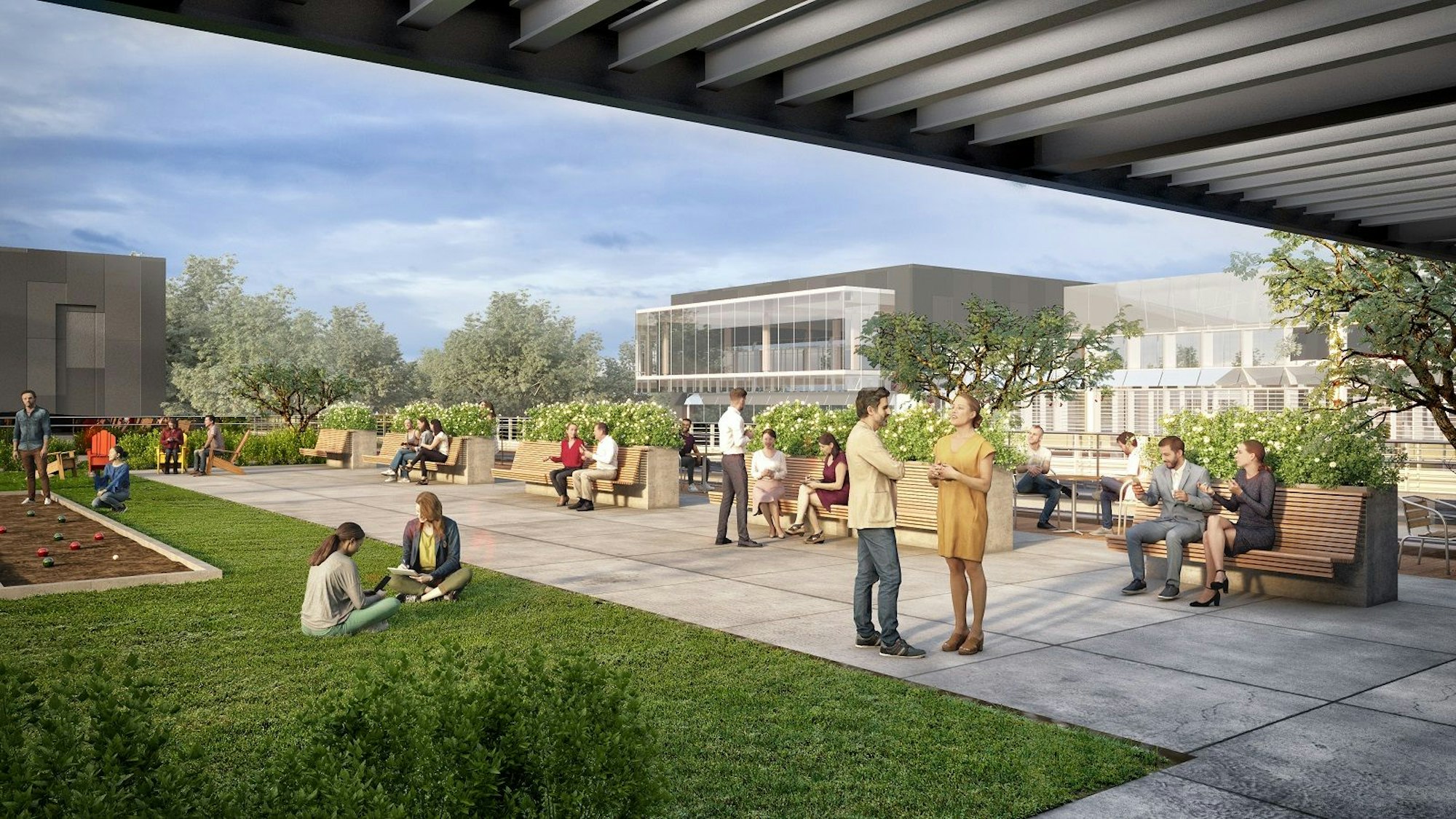 In einer Visualisierung hat Shell dargestellt, wie der „Energy Campus“ an der Bunsenstraße in Wesseling einmal aussehen könnte.