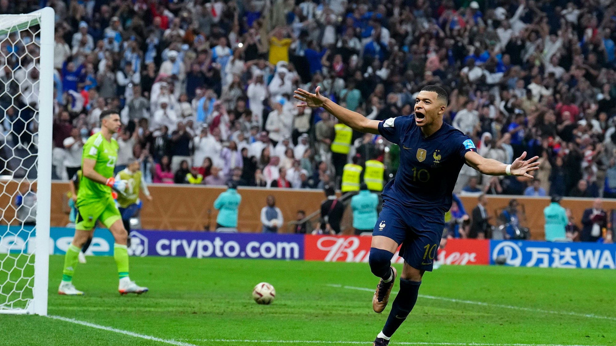 Traf dreimal im Finale: Kylian Mbappe