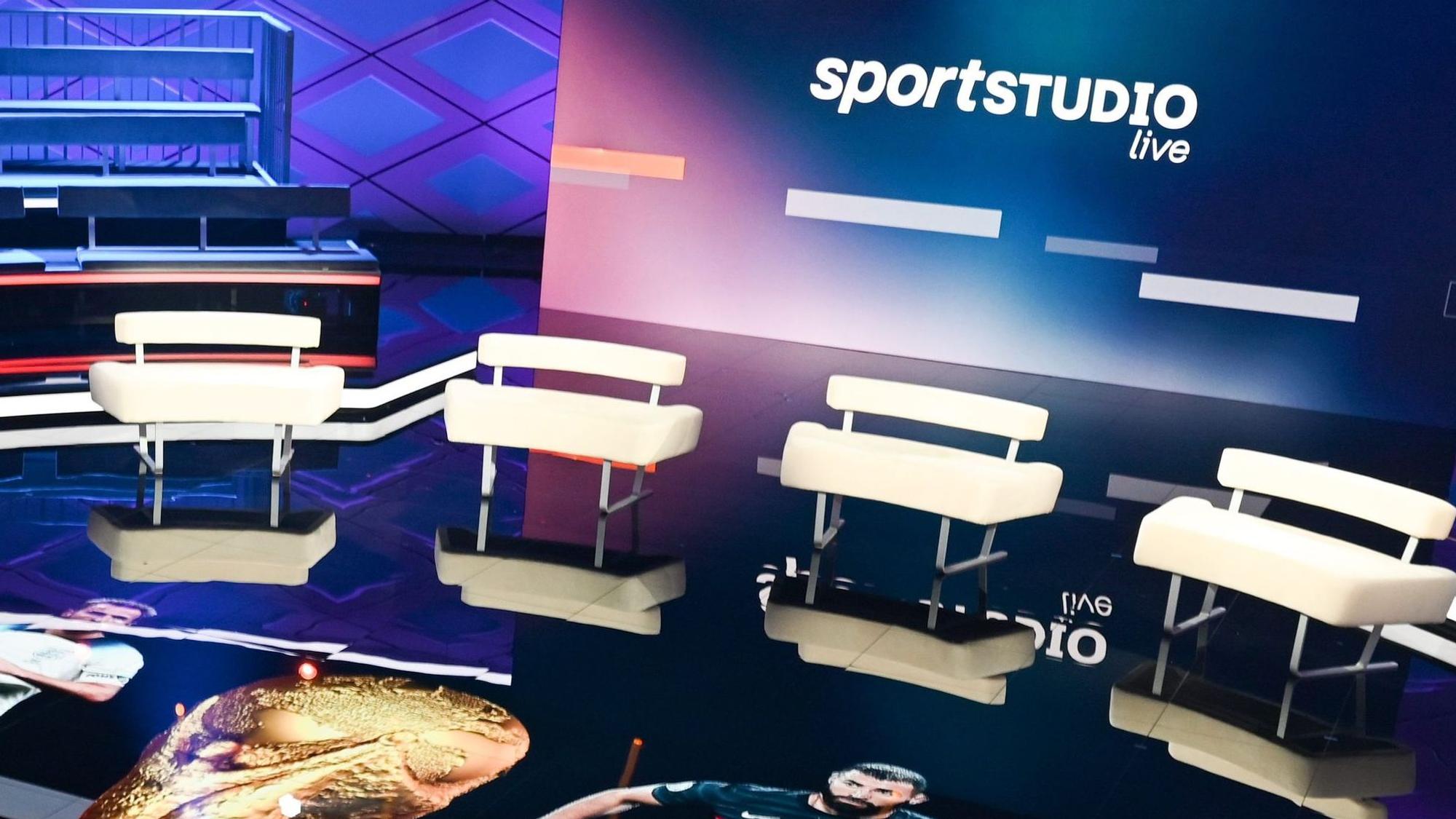 Das gemeinsame ARD-ZDF-WM-Studio für die Fußball-Weltmeisterschaft in Katar.