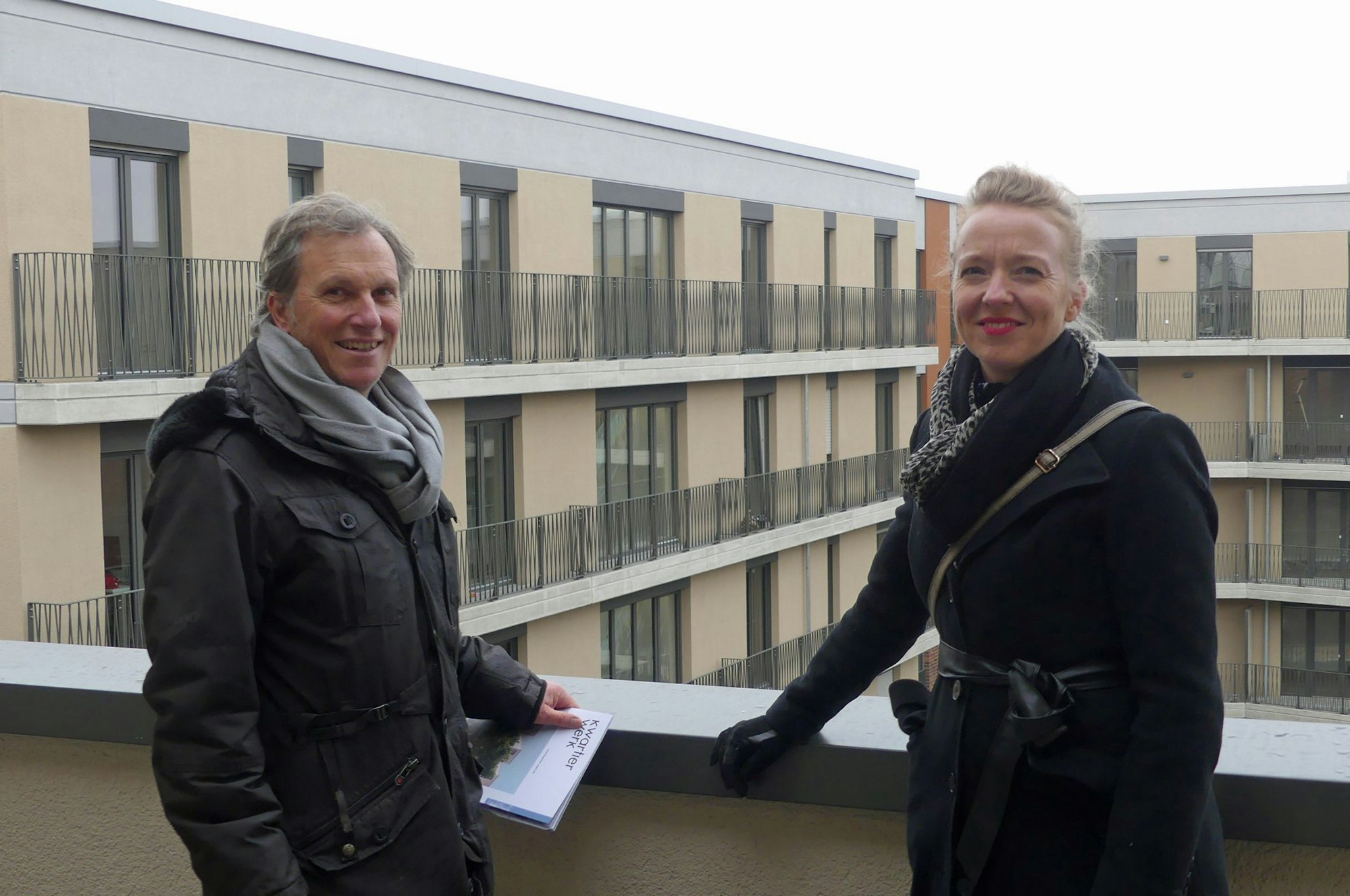 Der Kölner Büroleiter der BPD Markus Kalscheuer und Projektentwicklerin Annett Cachay.