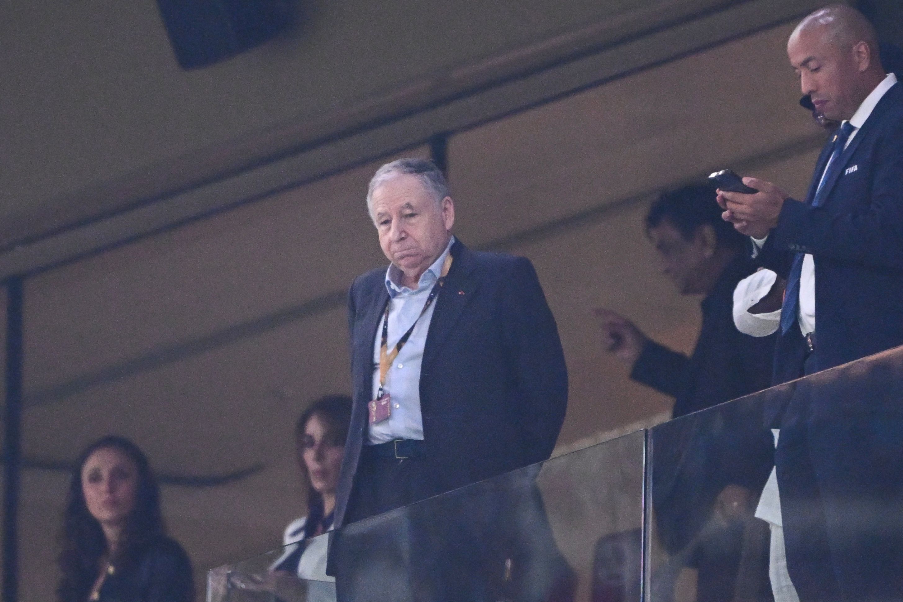 Formel-1-Legende Jean Todt während des WM-Finalspiels im Lusail Stadium.