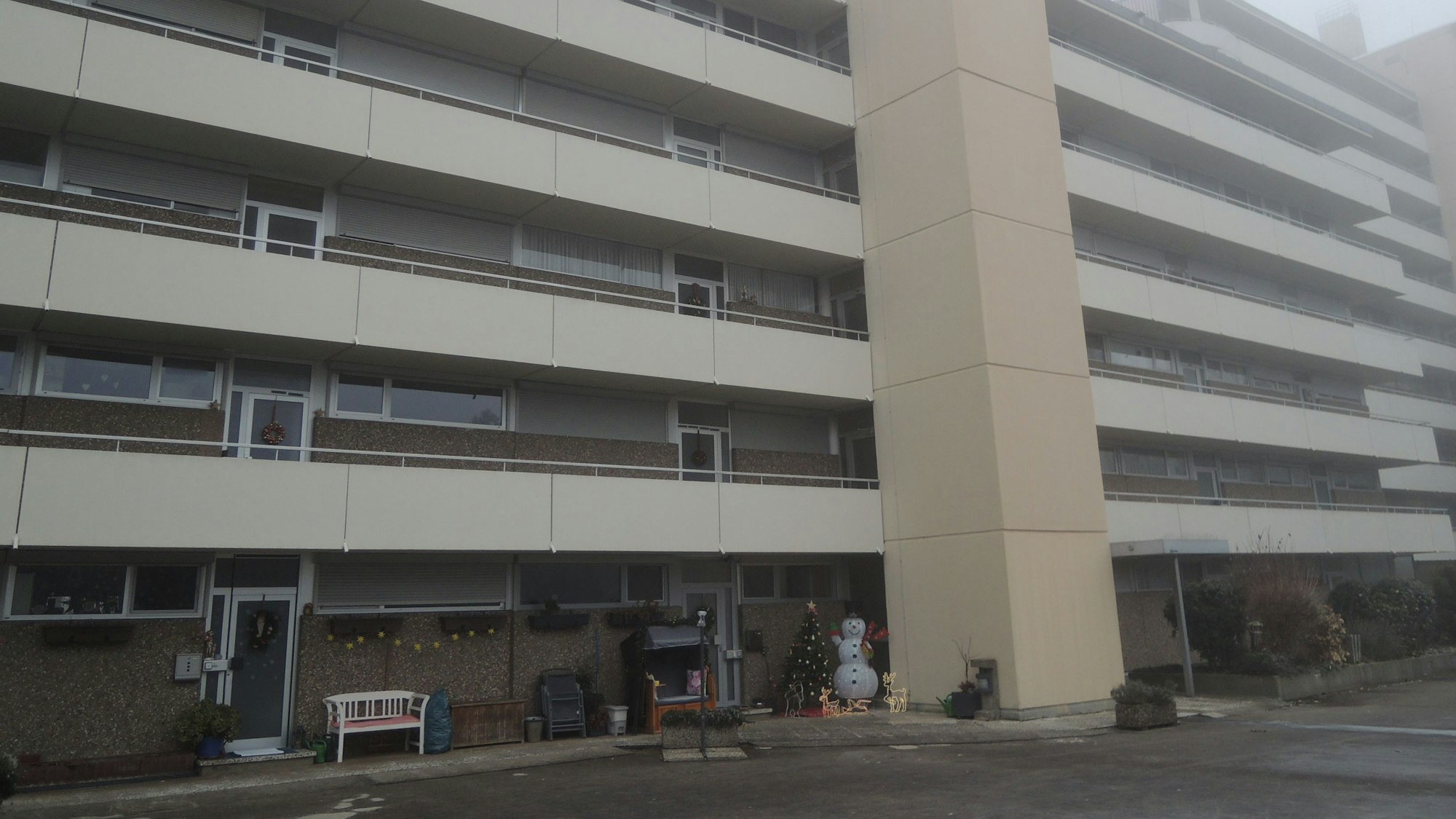 Die Häuser an der Buchenhöhe, hier im Dezember 2022.