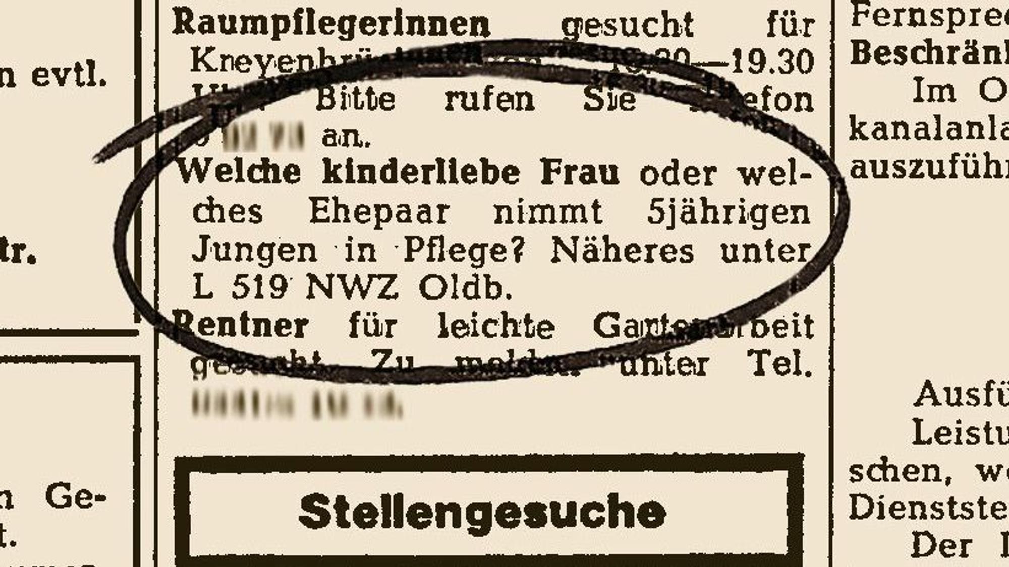 Anzeigenteil der Nordwest-Zeitung, 31. Juli 1973