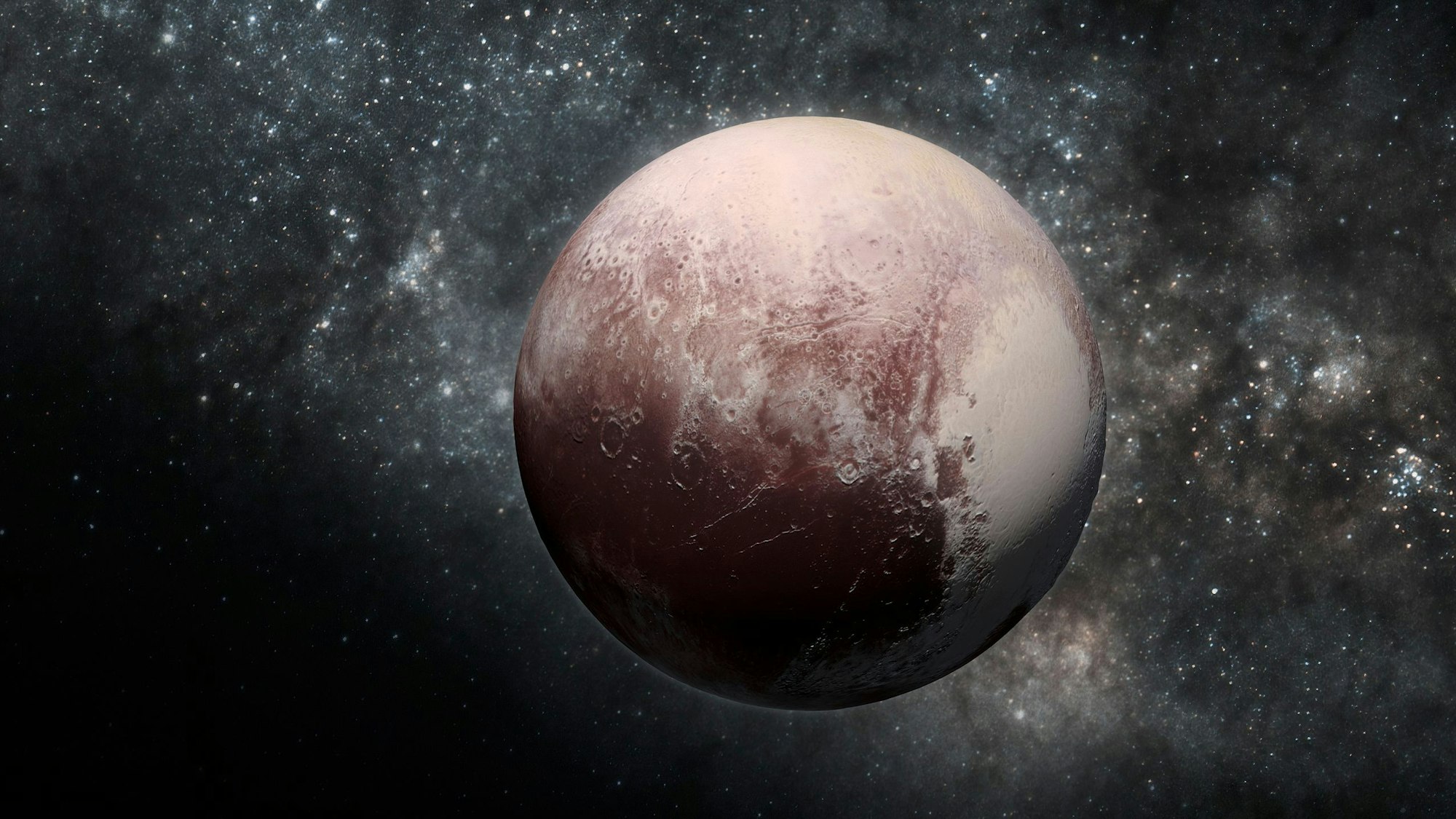 Eine Illustration zeigt den Planeten Pluto.
