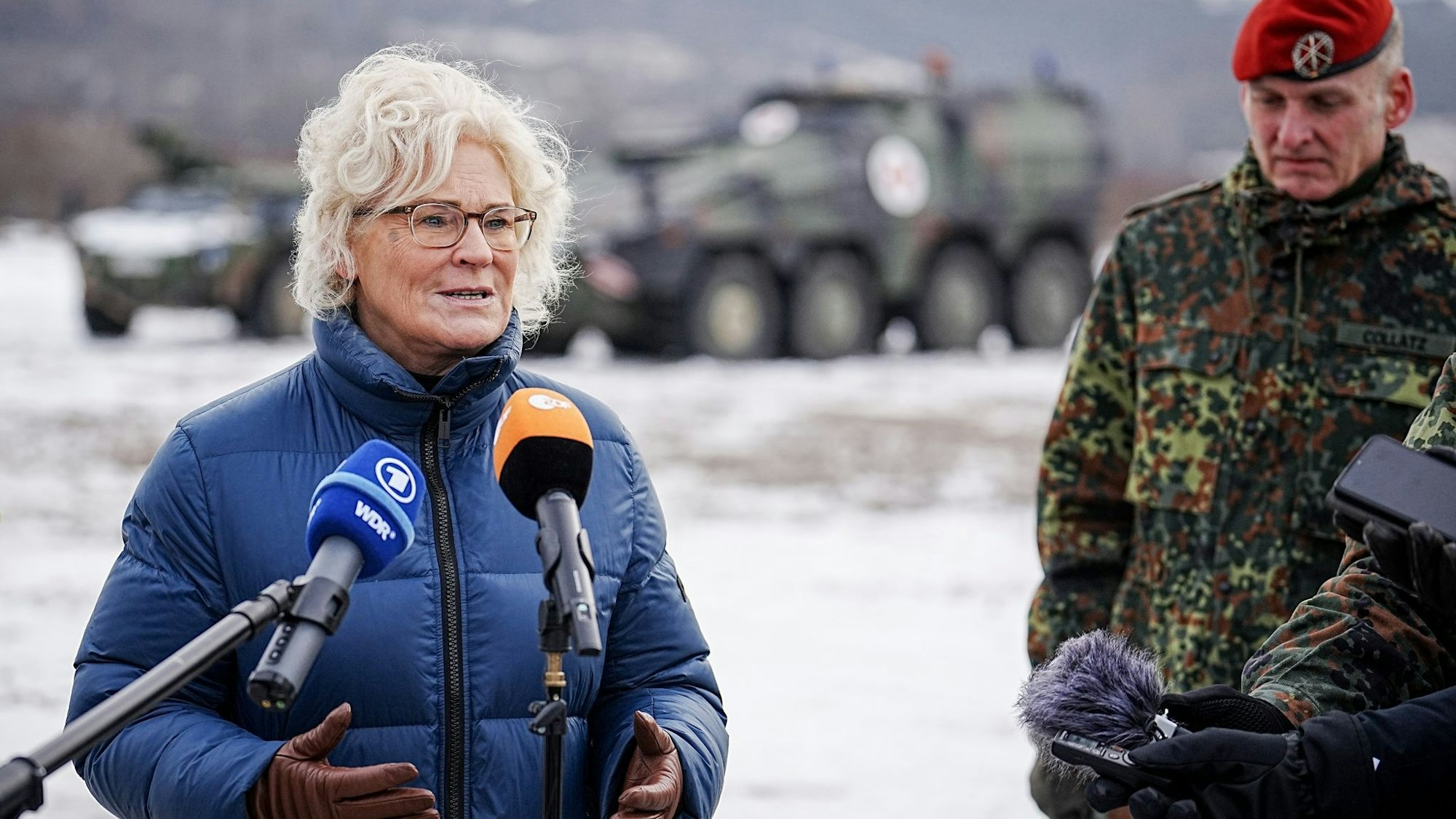 «Brauche verlässliche Systeme und nicht welche, die ich irgendwann in 2025 vielleicht einsetzen kann»: Verteidigungsministerin Christine Lambrecht.