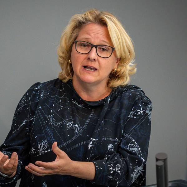Svenja Schulze, Bundesministerin für wirtschaftliche Zusammenarbeit und Entwicklung, spricht.