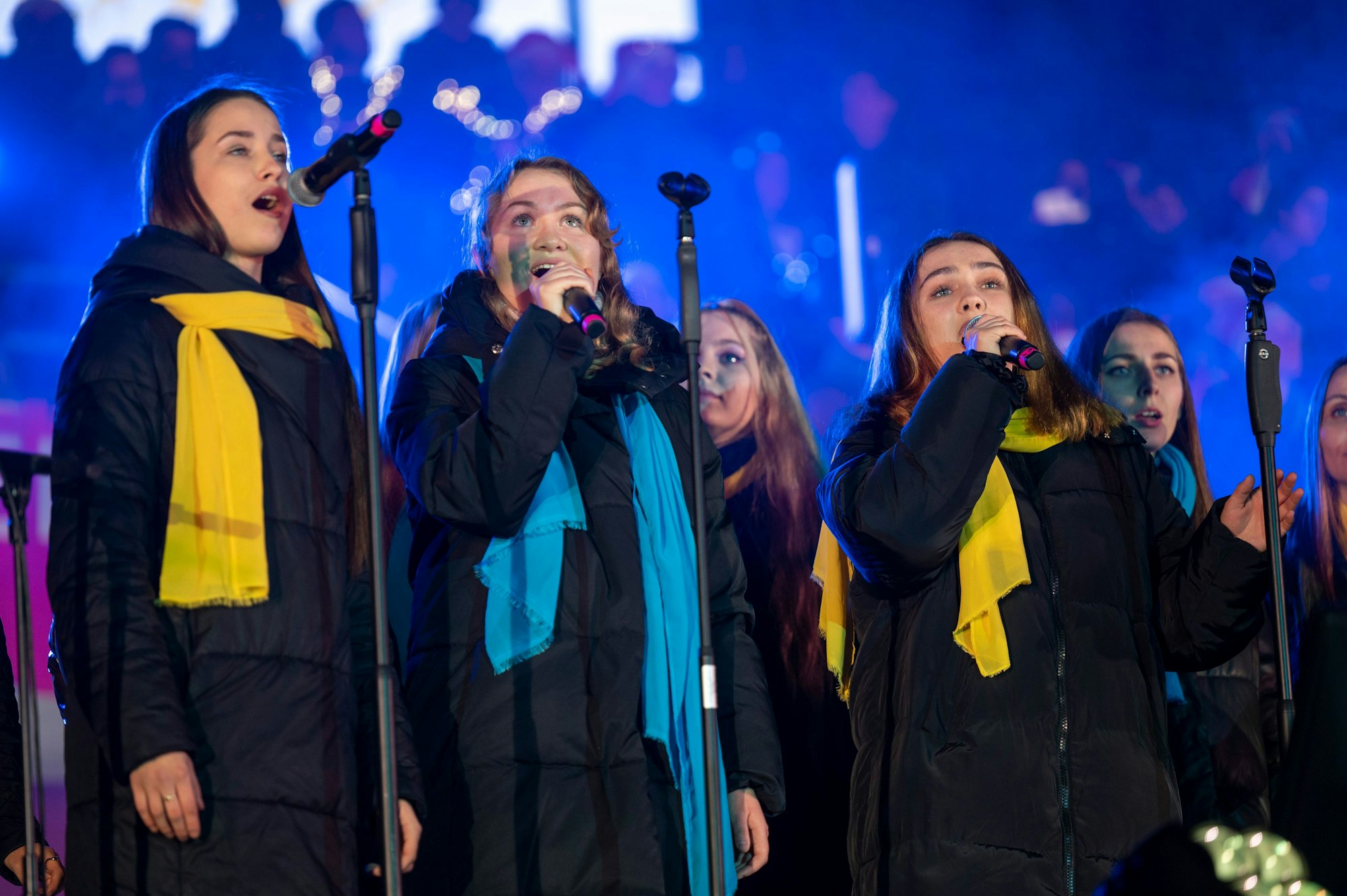 Das junge Frauen-Vokalnsemble Ukraine.