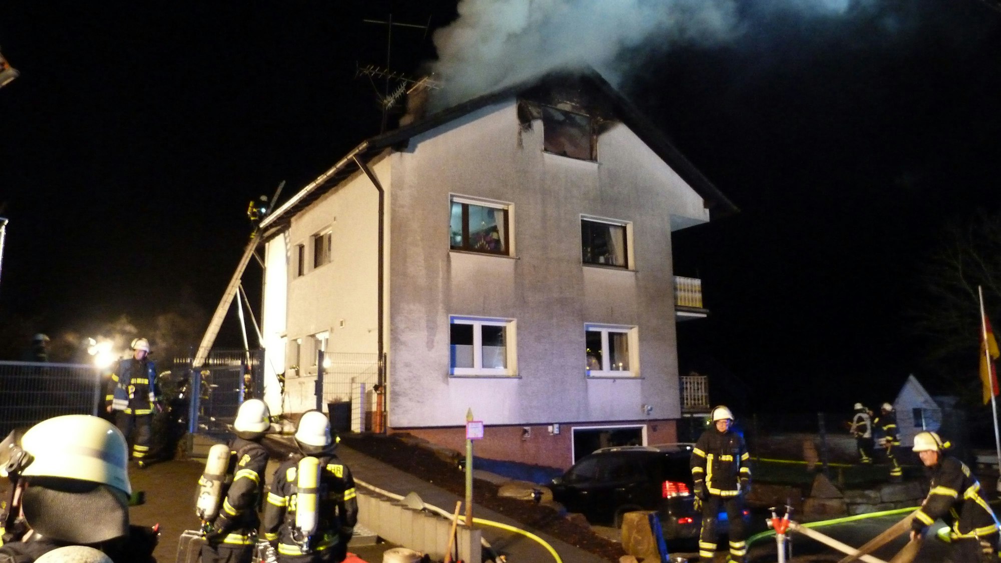 Dachstuhlbrand Lindlar-Hartegasse