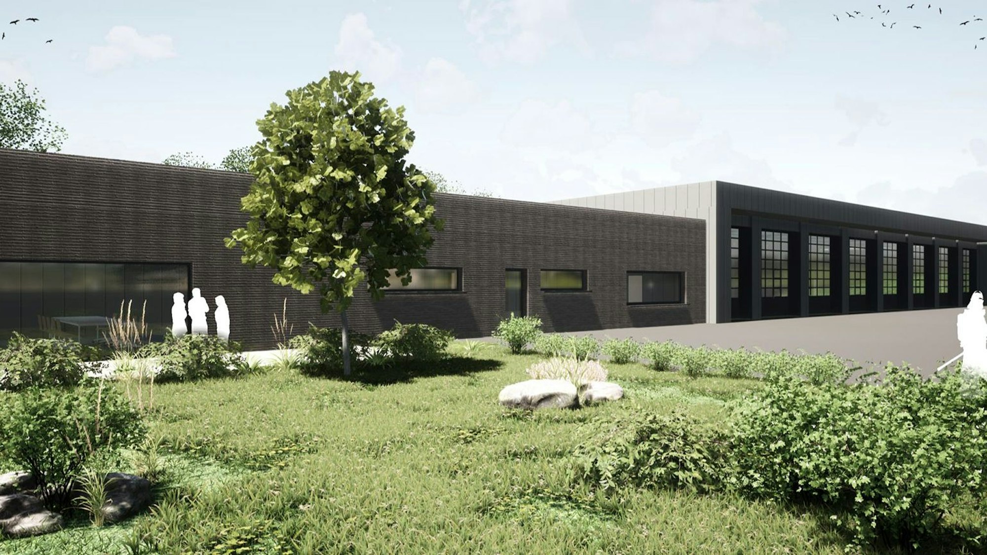 Entwurf für den Neubau des Feuerwehrgerätehauses in Mechernich-Kommern.