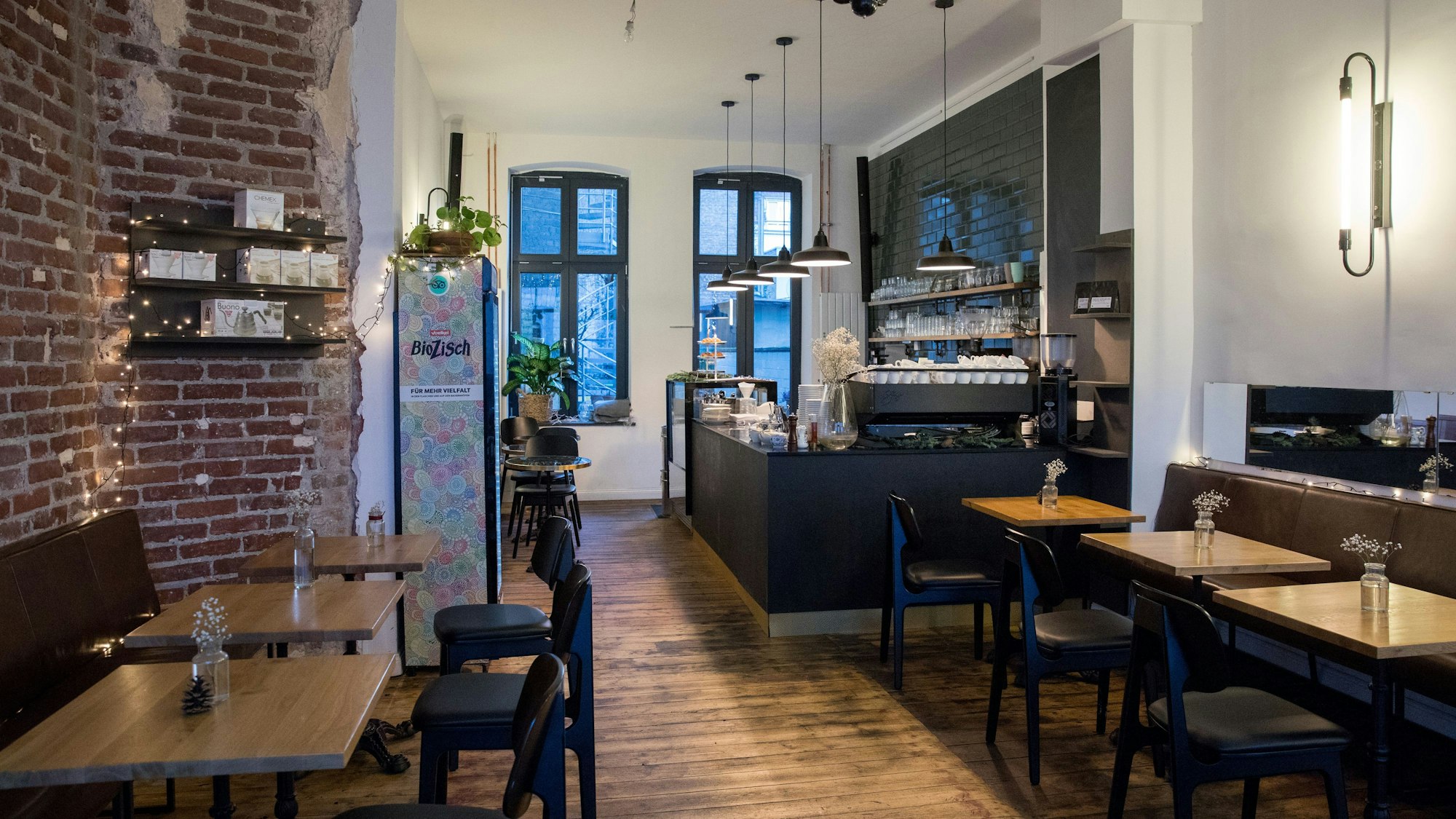 Innenansicht des Café Klar.