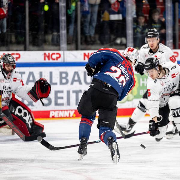 Niklas Lunemann im Tor der Kölner Haie im Spiel gegen Nürnberg.