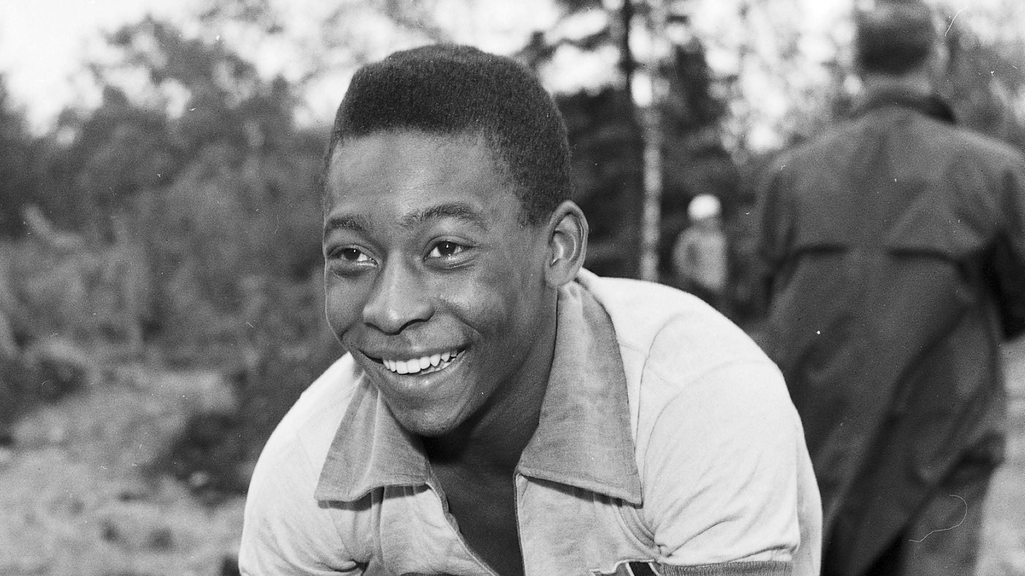 Fussball WM 1958 in Schweden. Pele Bras. im Trainingsquartier HM