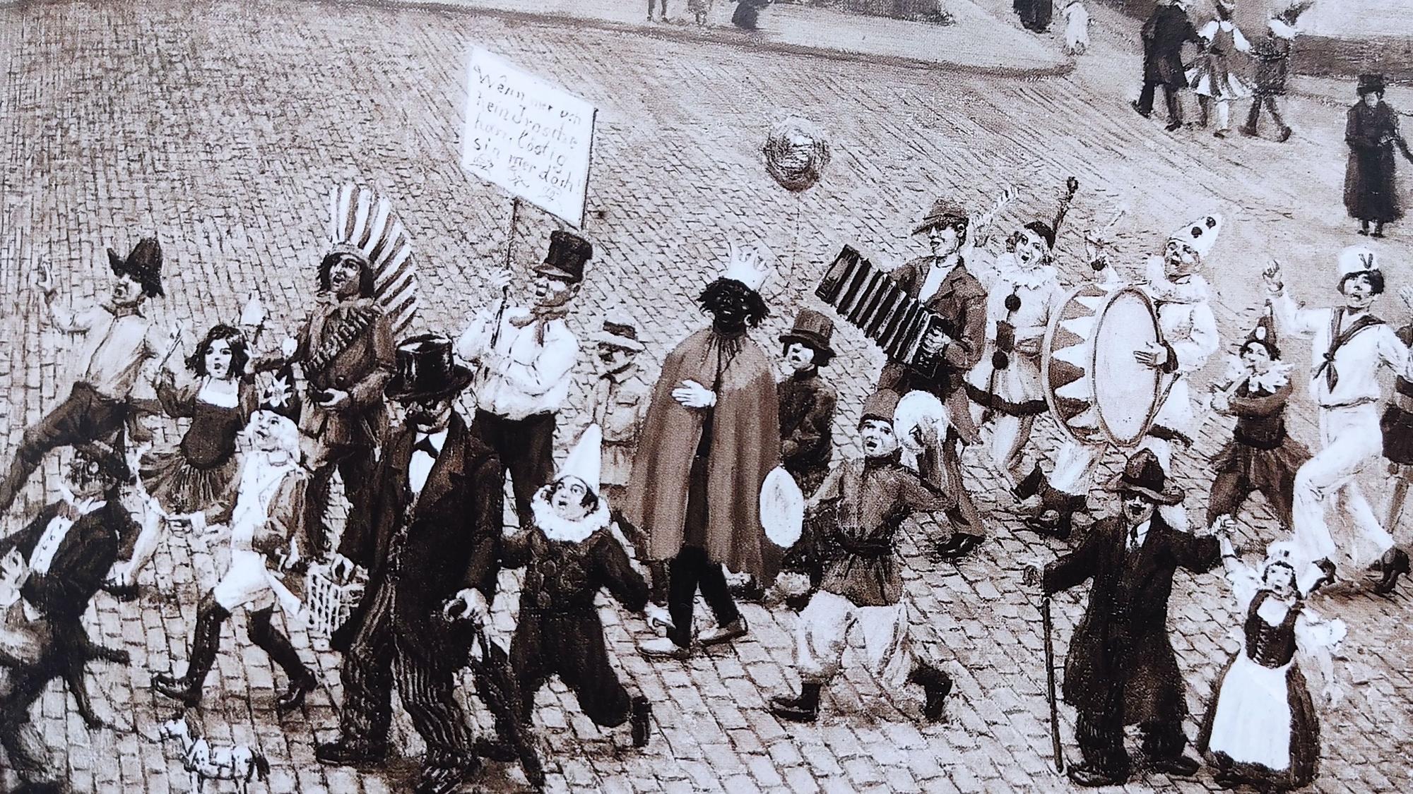 Trotz Krise zogen auch die Kinder durch die Straßen.