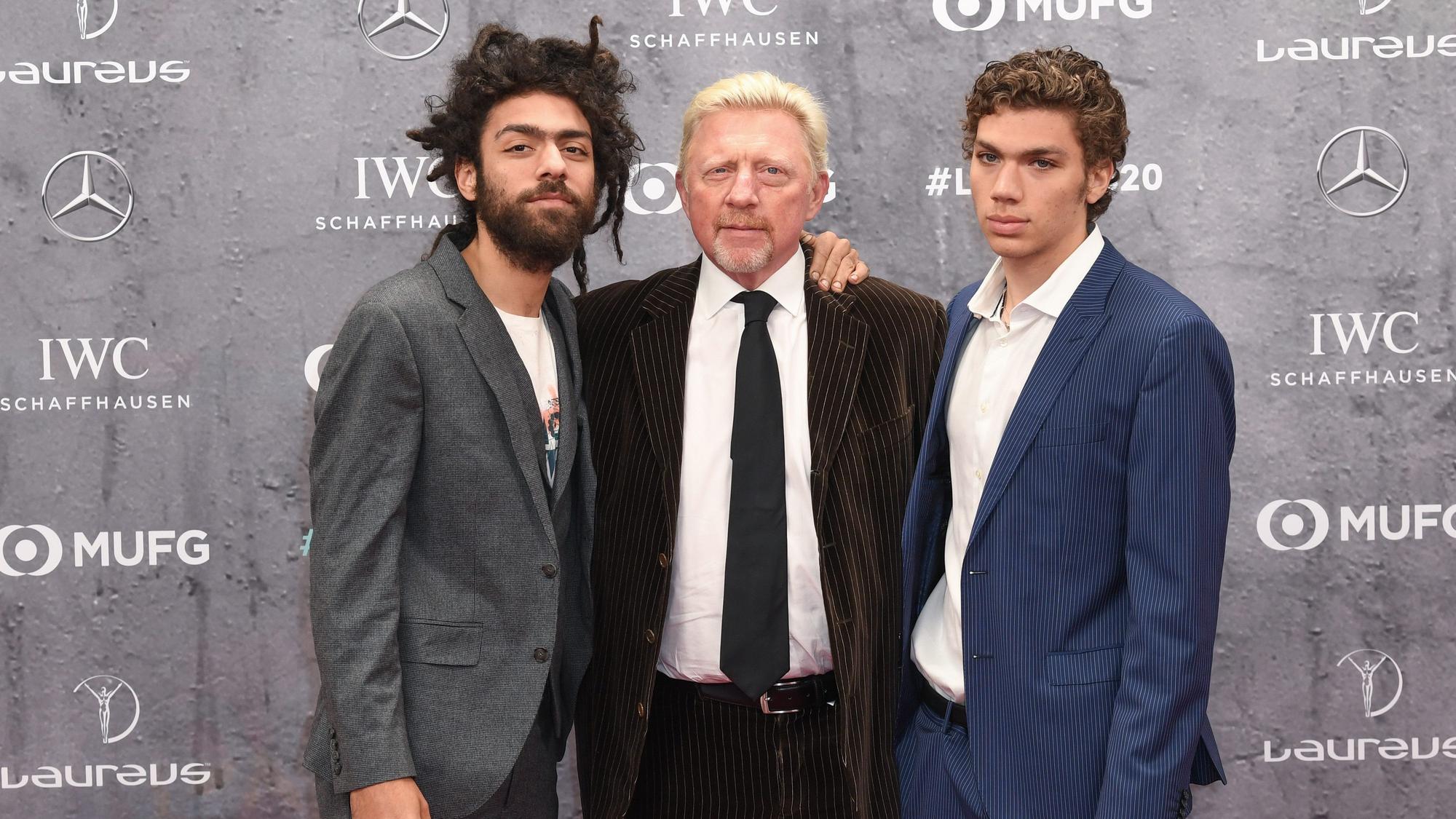 Boris Becker und seine zwei Söhne Noah (l.) und Elias aus seiner ersten Ehe mit Barbara Becker