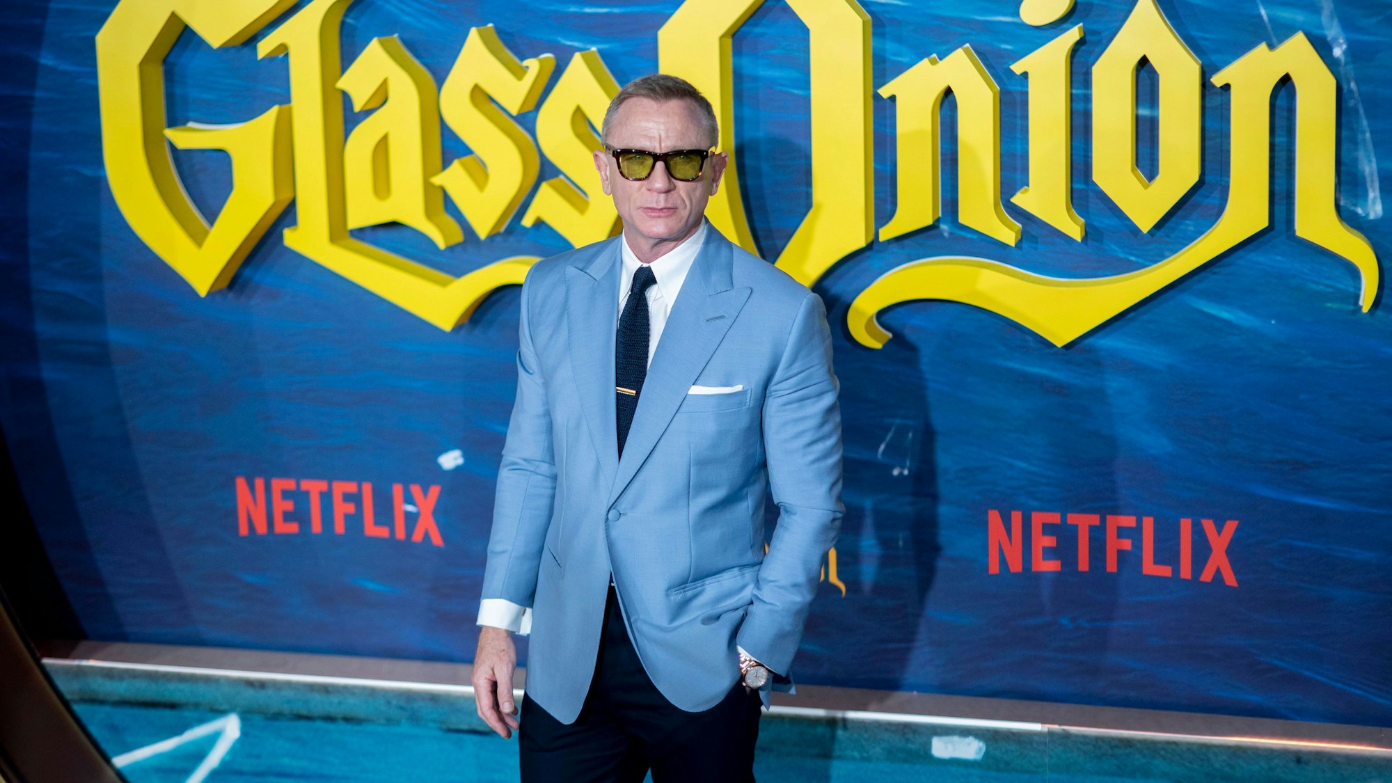 Der britische Schauspieler Daniel Craig kommt zum Fotocall für die Premiere des Films „Glass Onion".