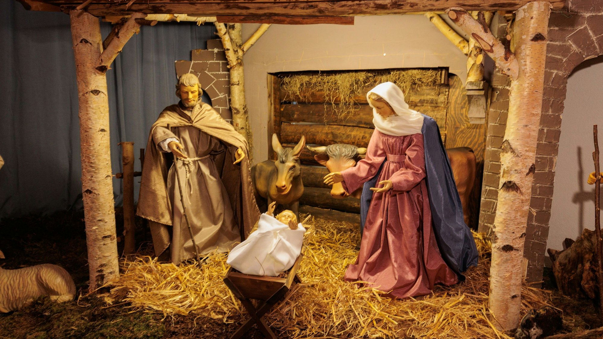 Krippe in der Kapelle des Wohnverbund St. Gertrud in Morsbach.