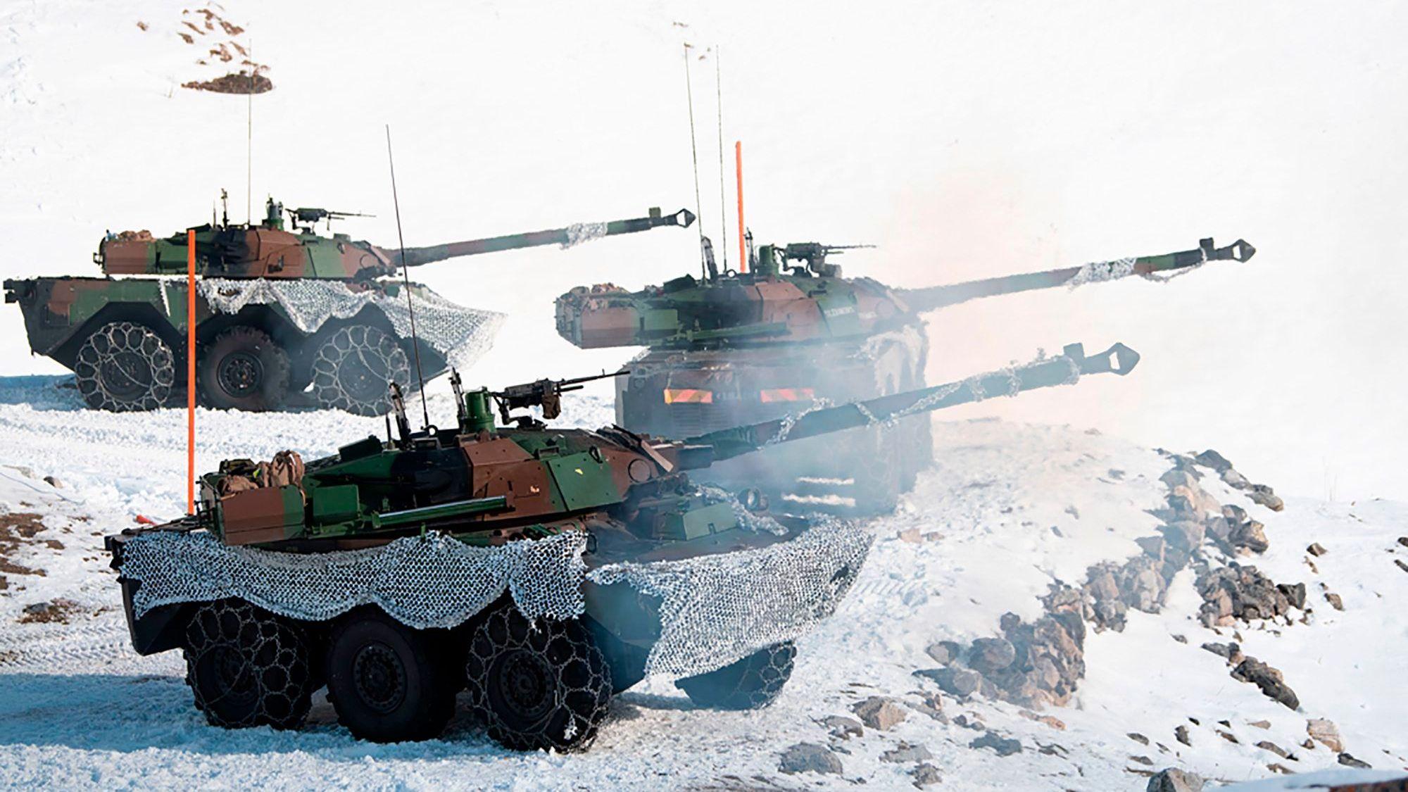 Drei ranzösische Kampfpanzer von Typ AMX-10 RC