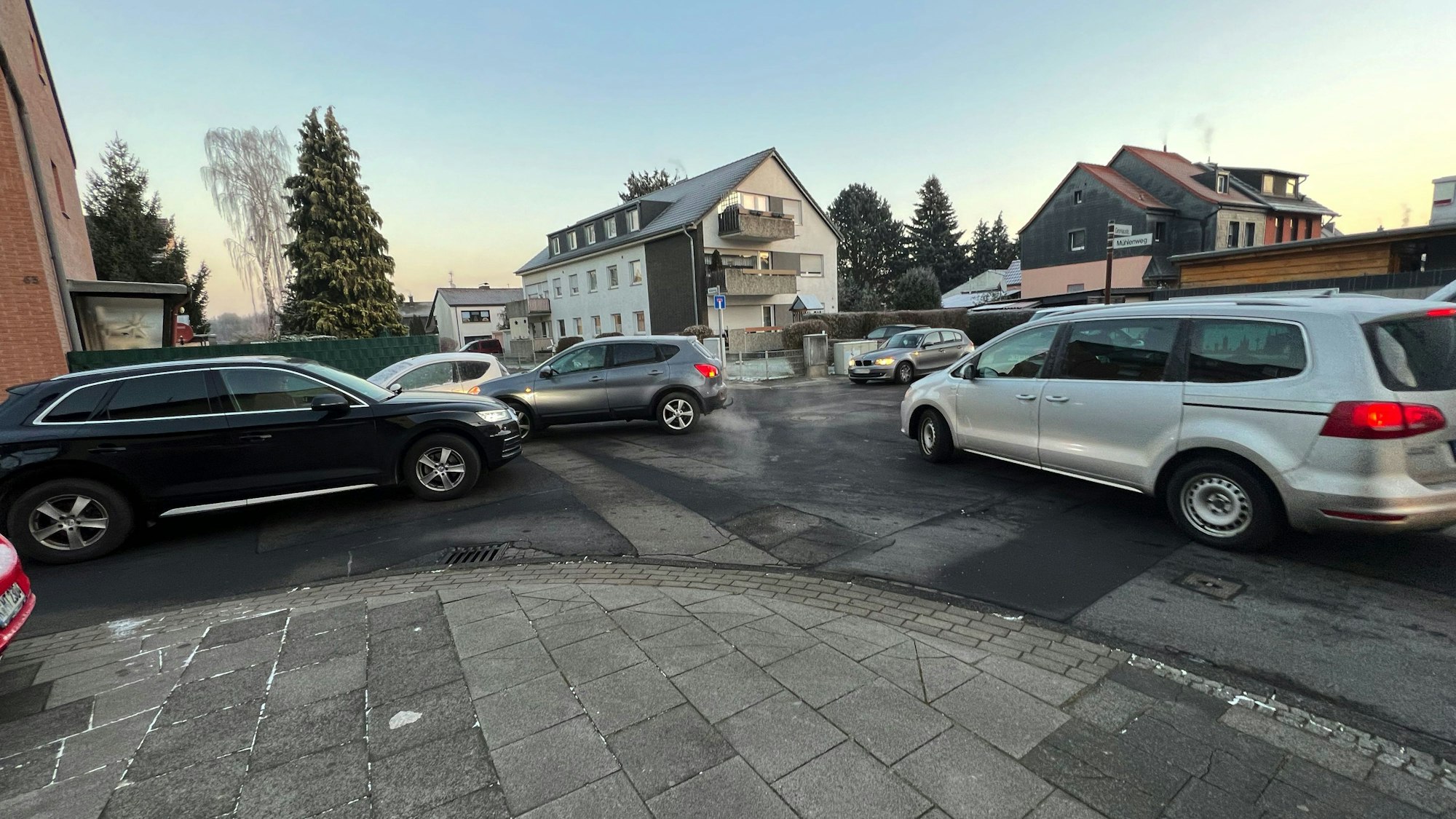 Die Kreuzung an der Ecke Gronaustraße/Mühlenweg.