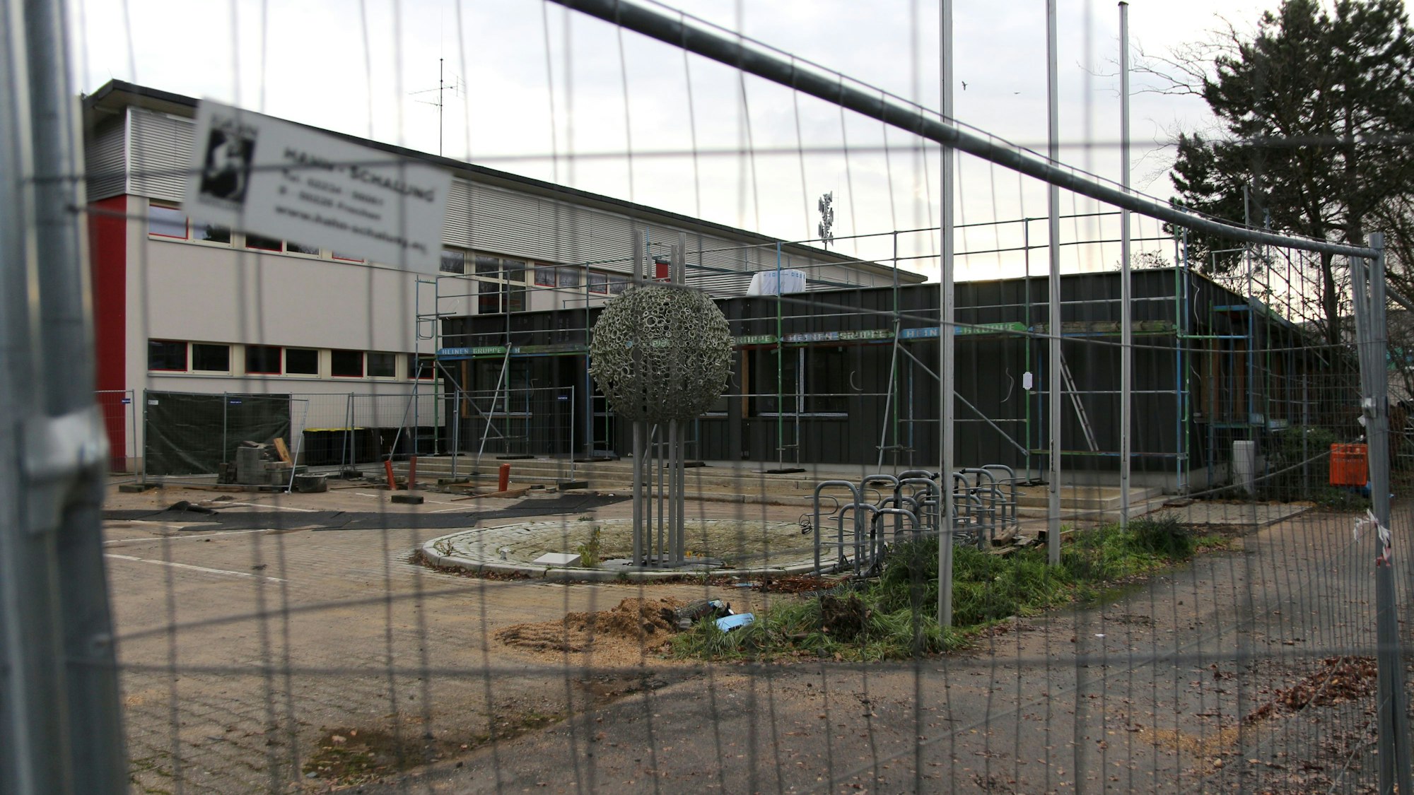 Die Baustelle an der Horionschule in Pulheim-Sinnersdorf